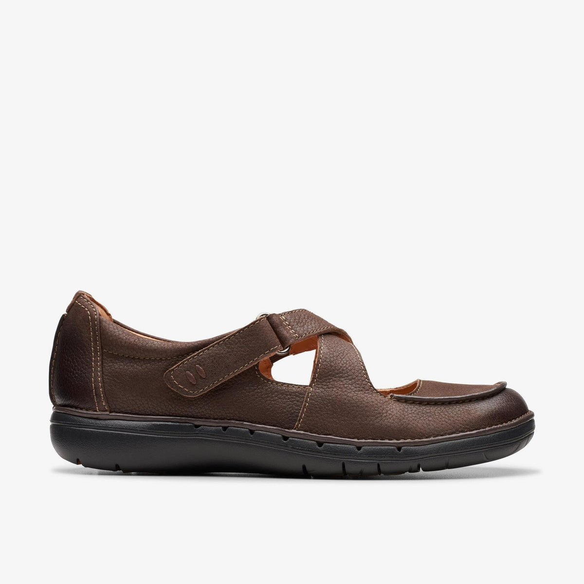 Clarks Un Loop Strap Women's Dark Brown Leather 26174971