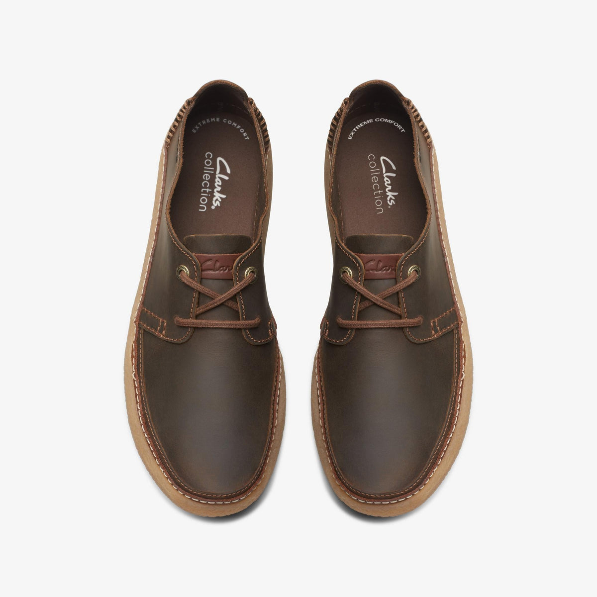 Clarks Oakpark Lace Men's Beeswax Leather 26175386 — top view