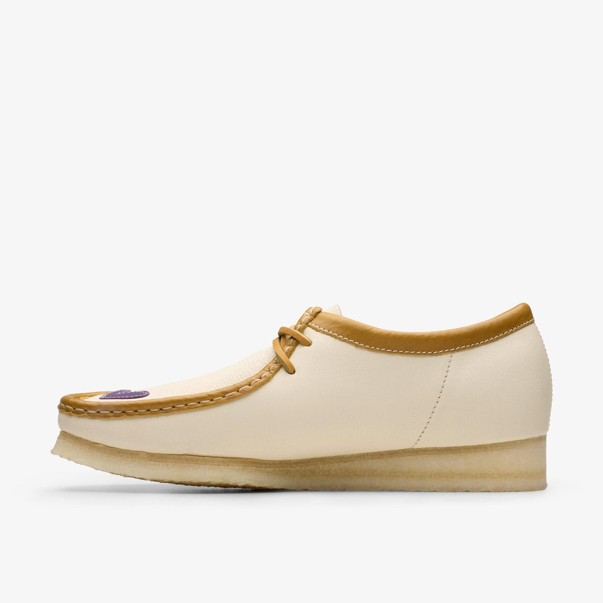 Clarks Originals Wallabee Men's Off White Combi 26175432 — side view