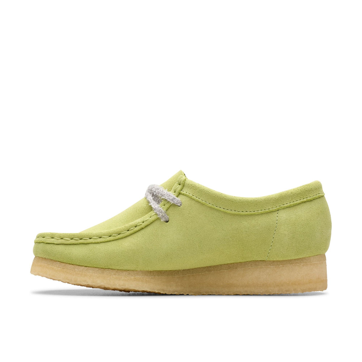 Clarks Originals Wallabee Women's Pale Lime Suede 26175670 — side view