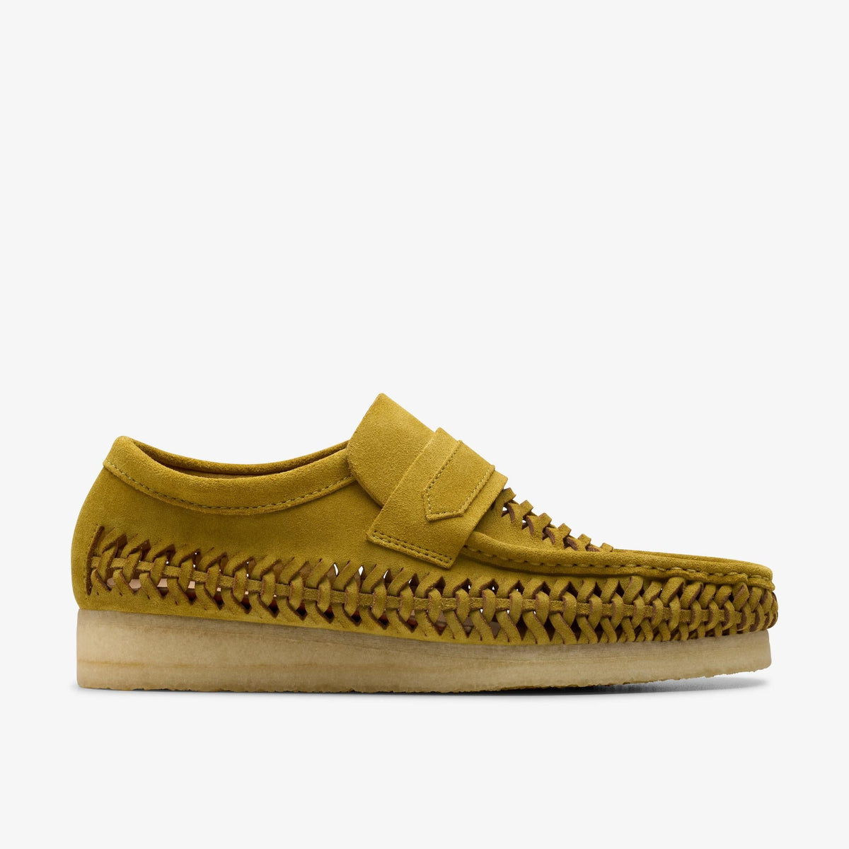 Clarks Originals Wallabee Weave Loafer Men's Olive Suede 26175778