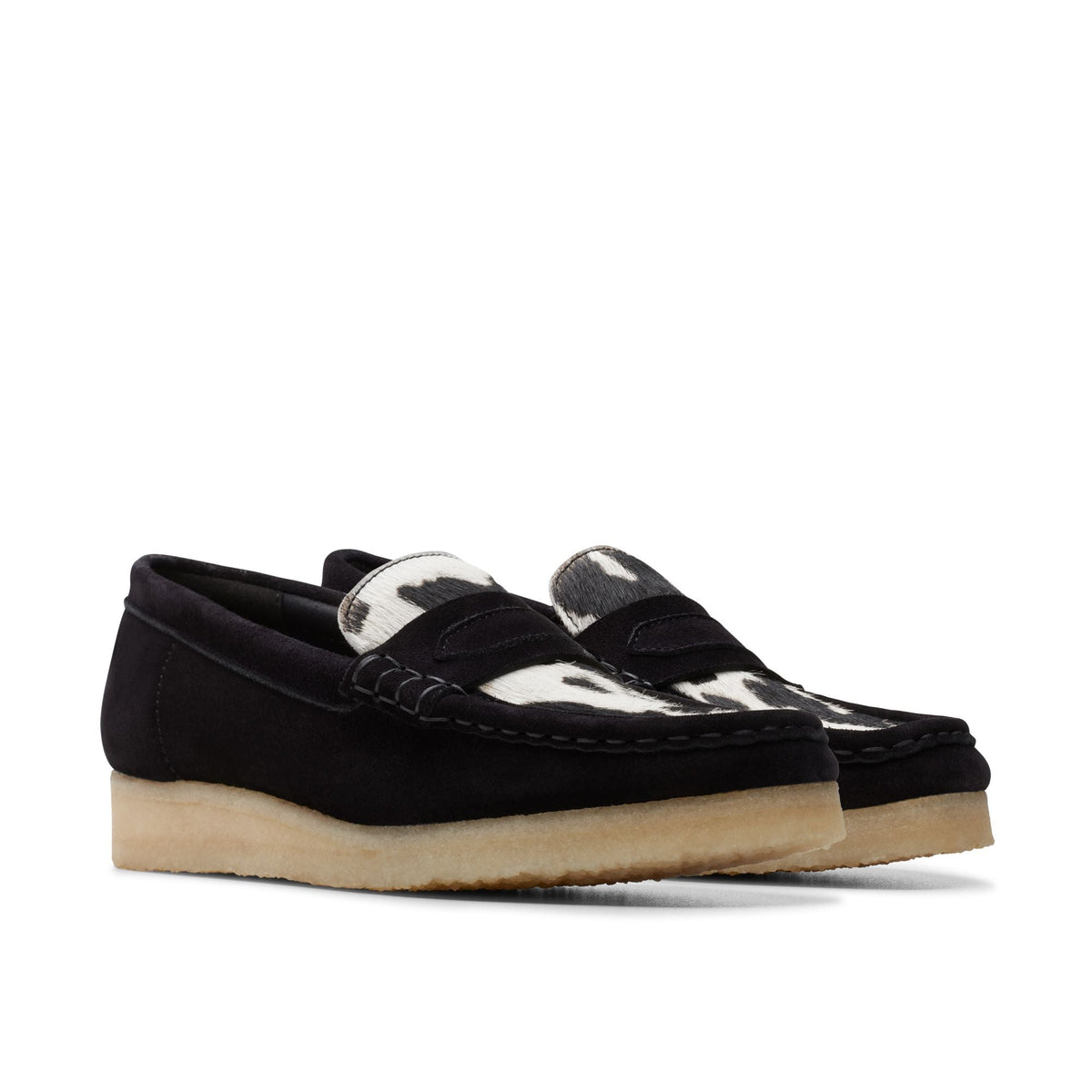 Clarks Originals Wallabee Women's Cow Print Hairon 26175837 — sole view
