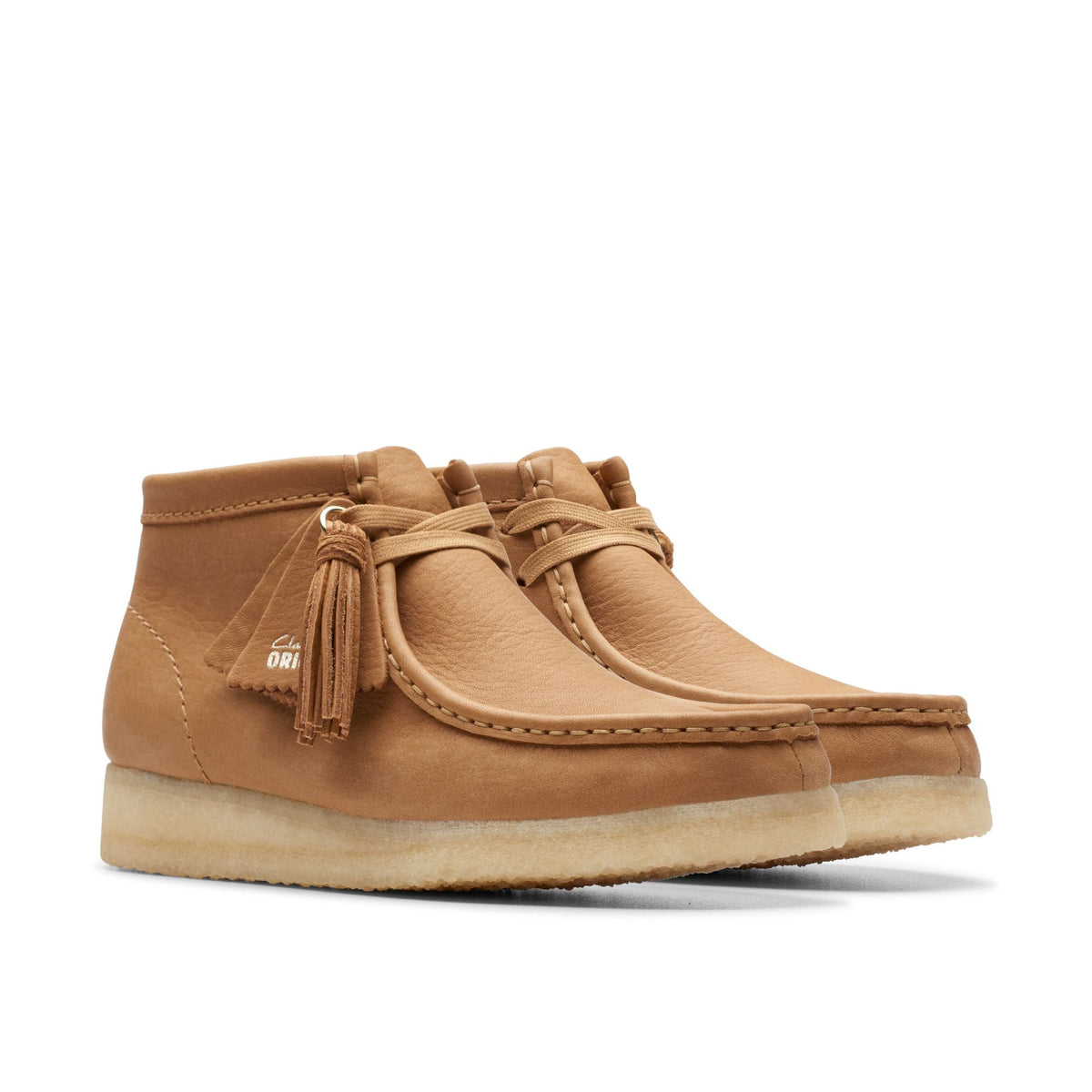 Clarks Originals Wallabee Boot Women's Mid Tan Leather 26175840 — sole view