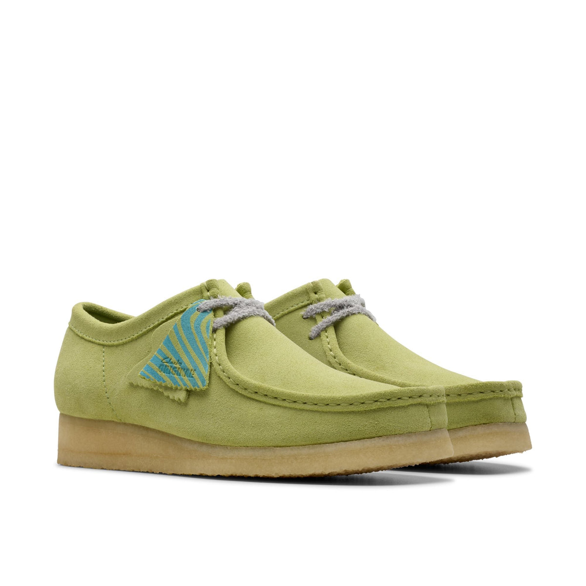 Clarks Originals Wallabee Men's Pale Lime Suede 26175855 — sole view