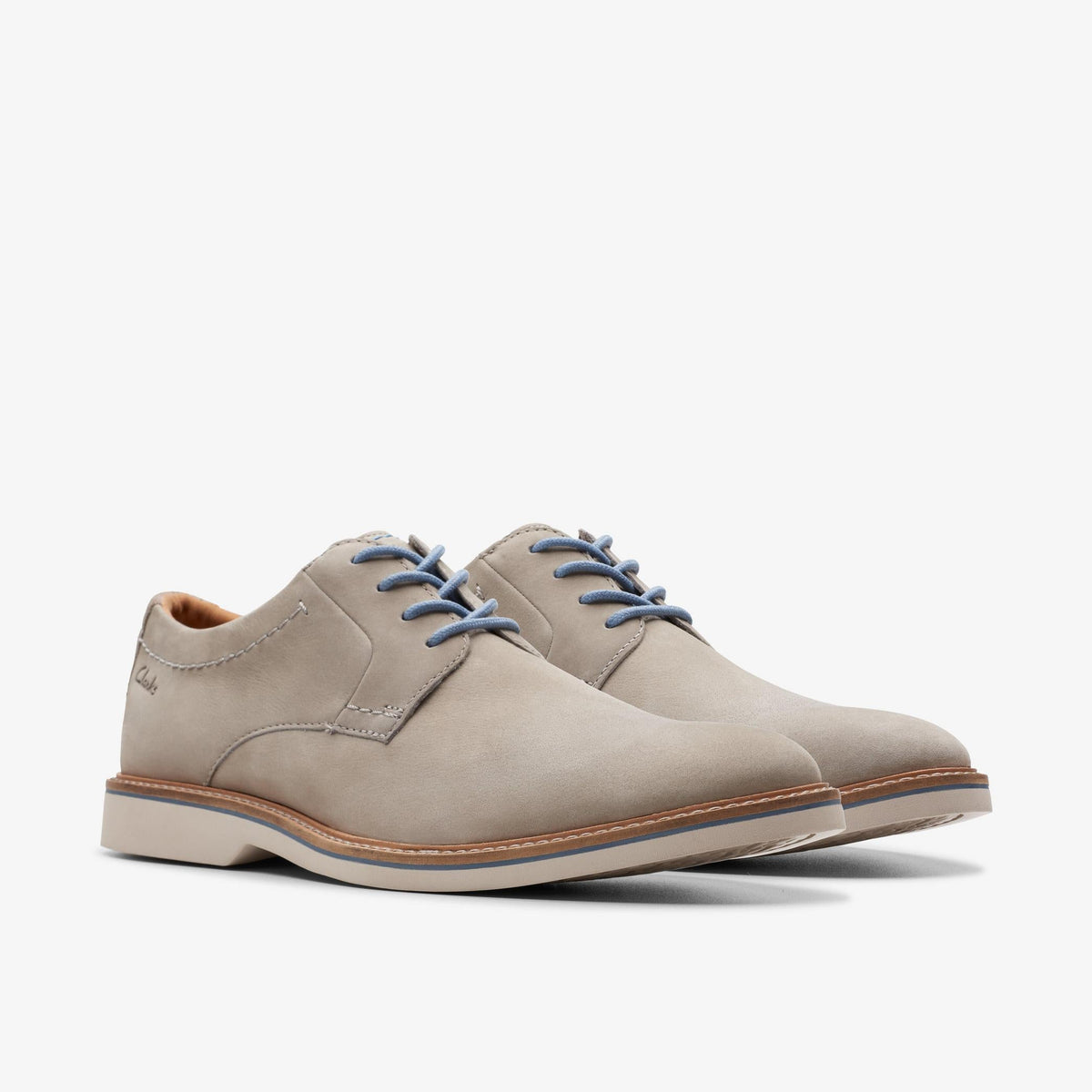 Clarks Atticus Lt Lace Men's Grey Nubuck 26176084 — sole view