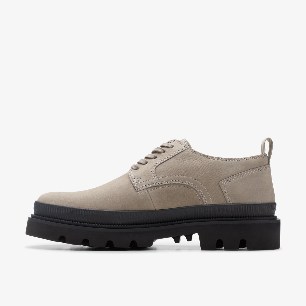 Clarks Badell Lace Men's Grey Nubuck 26176089 — side view