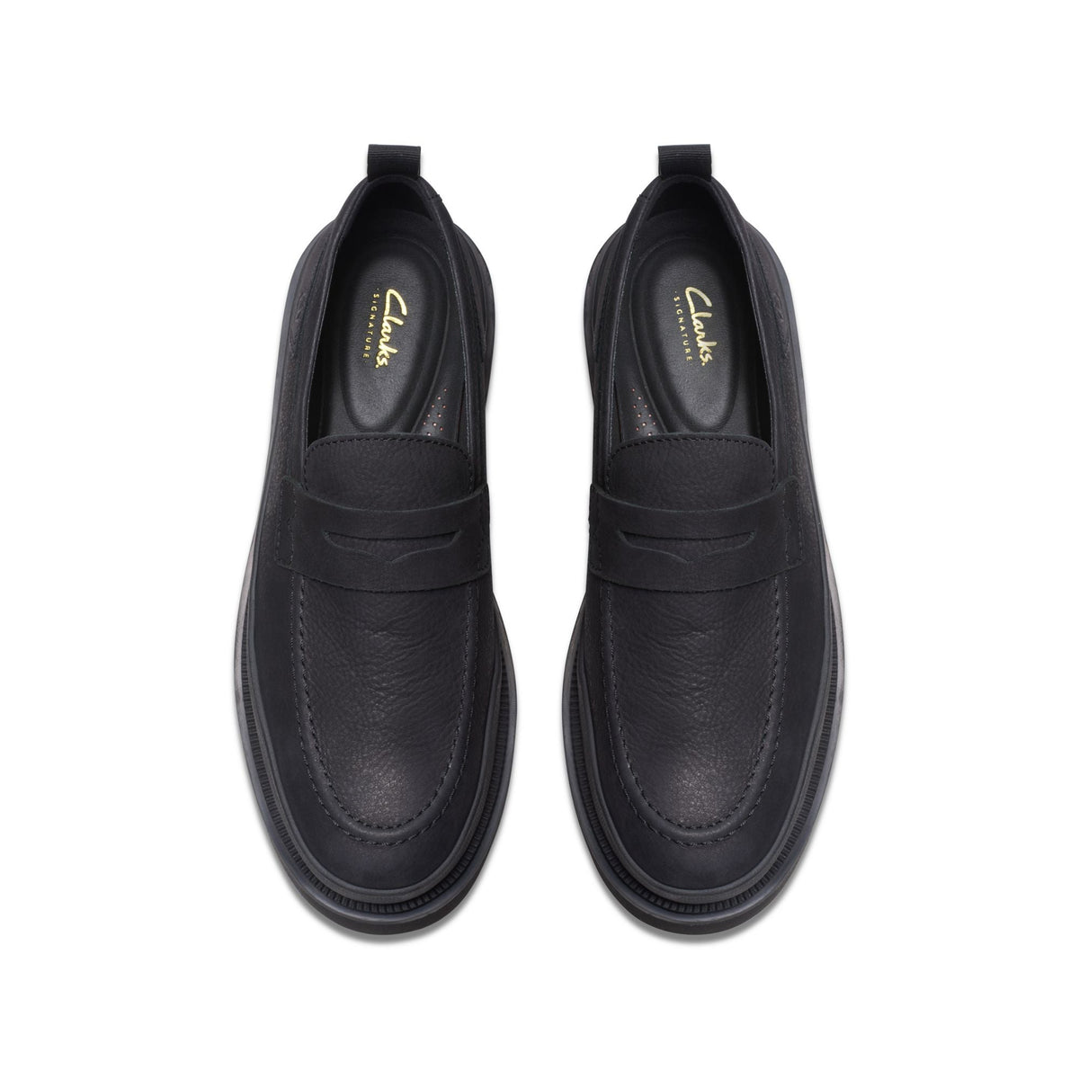 Clarks Badell Step Men's Black Nubuck 26176091 — top view