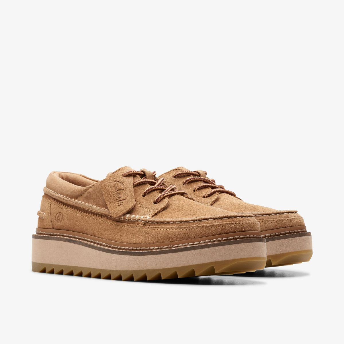 Clarks Clarkhill Lace Men's Light Tan Suede 26176113 — sole view