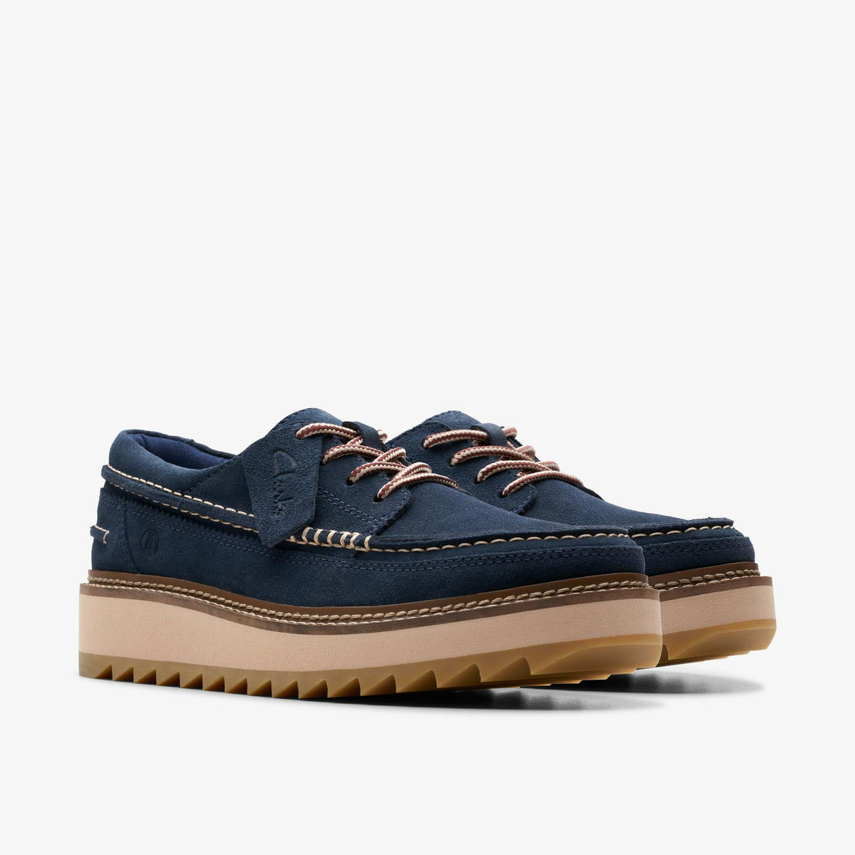 Clarks Clarkhill Lace Men's Navy Suede 26176114 — sole view