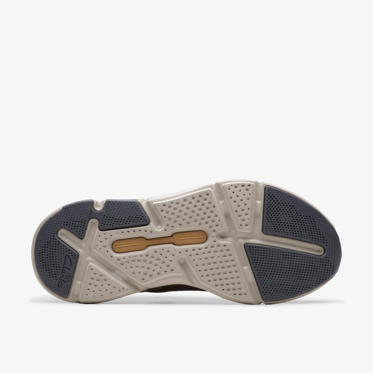 Clarks Nxe Knit Men's Pebble Combination Textile 26176165 — rear view
