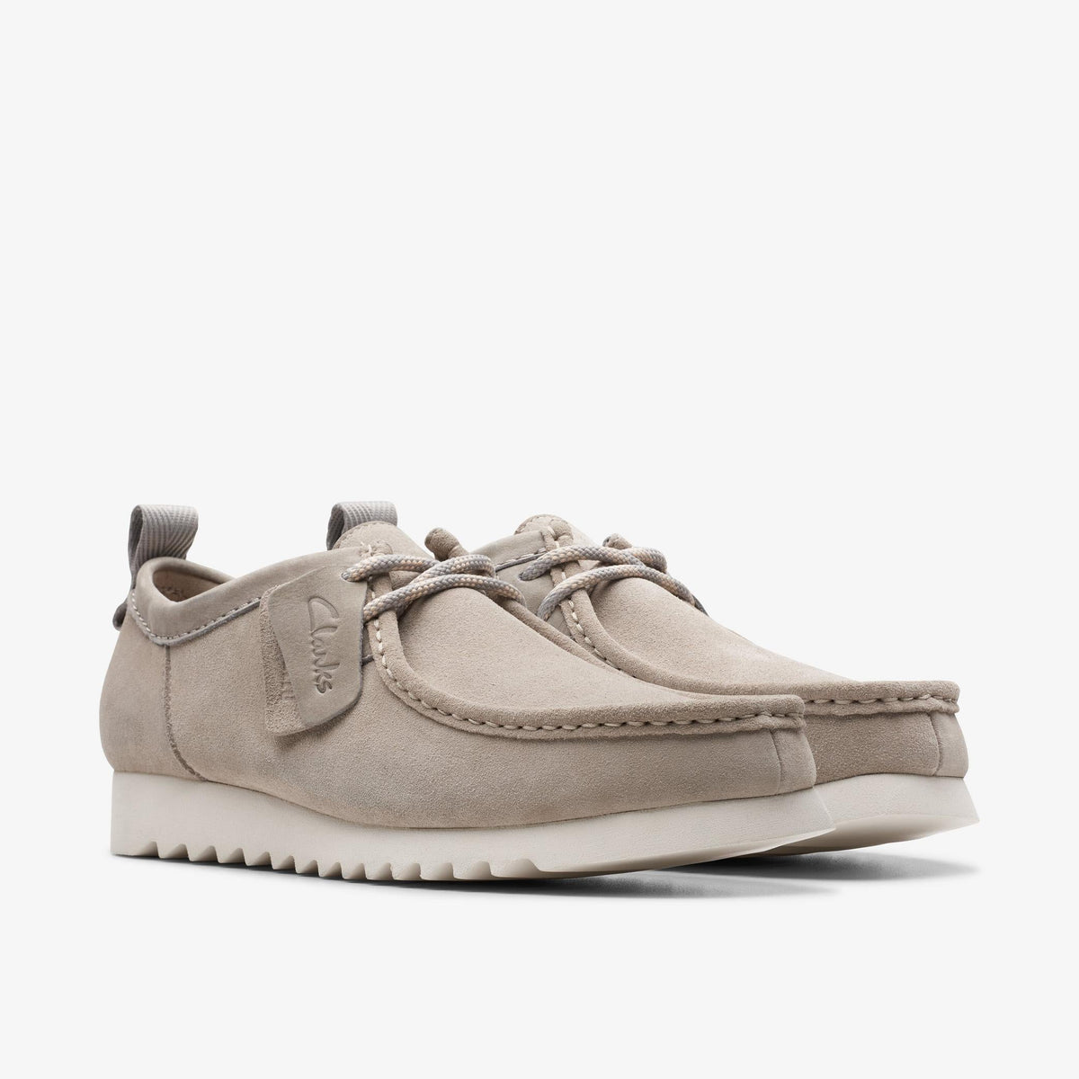 Clarks Originals Wallabee Men's Grey Suede 26176227 — sole view