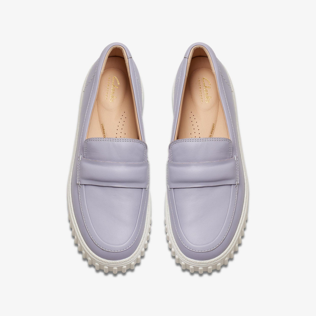 Clarks Mayhill Cove Women's Lilac Leather 26176433 — top view