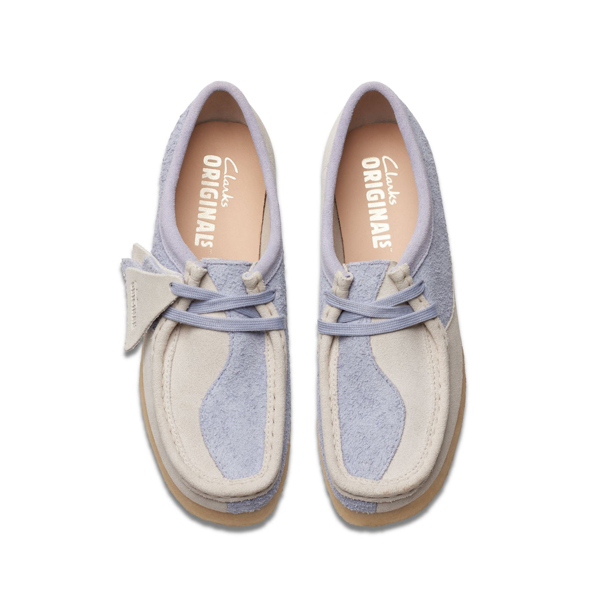 Clarks Originals Wallabee Women's Cloud Grey Combi 26176523 — top view