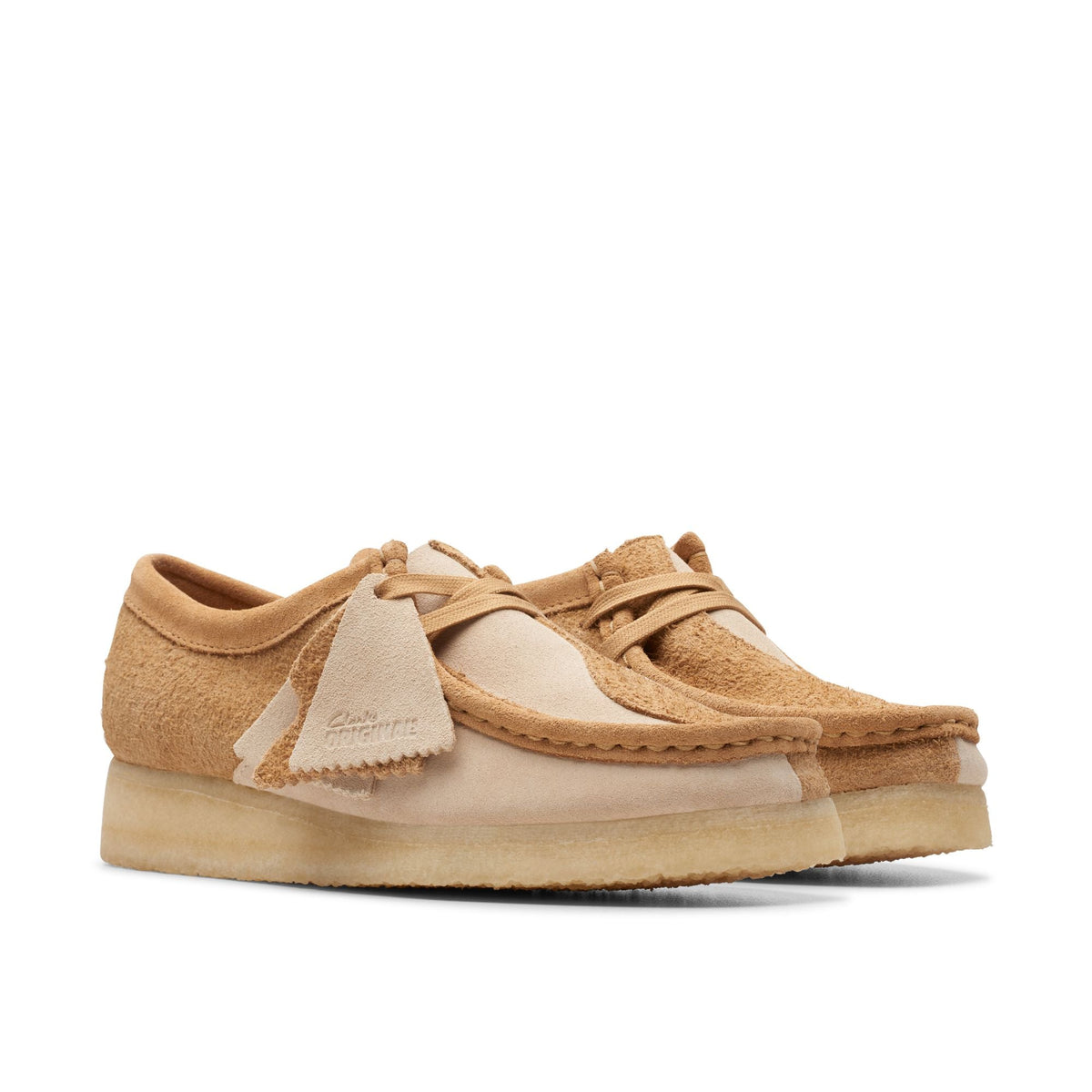 Clarks Originals Wallabee Mid Women's Mid Tan Combi 26176524 — sole view