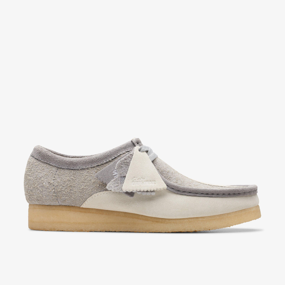 Clarks Originals Wallabee Men's Grey/Off White Suede 26176525