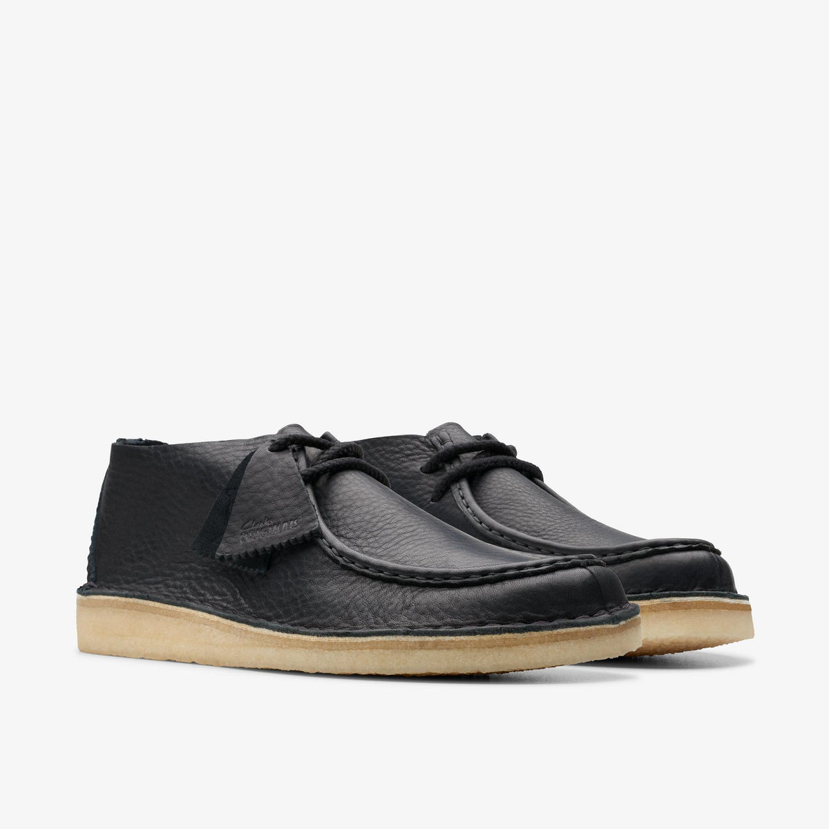 Clarks Originals Desert Men's Black Leather 26176545 — sole view