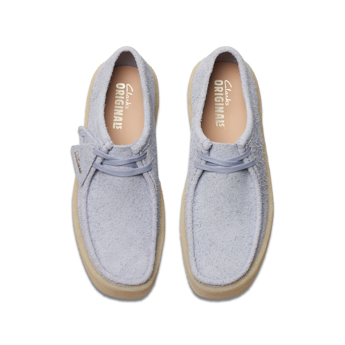 Clarks Originals Wallabee Cup Men's Cloud Grey Suede 26176550 — top view