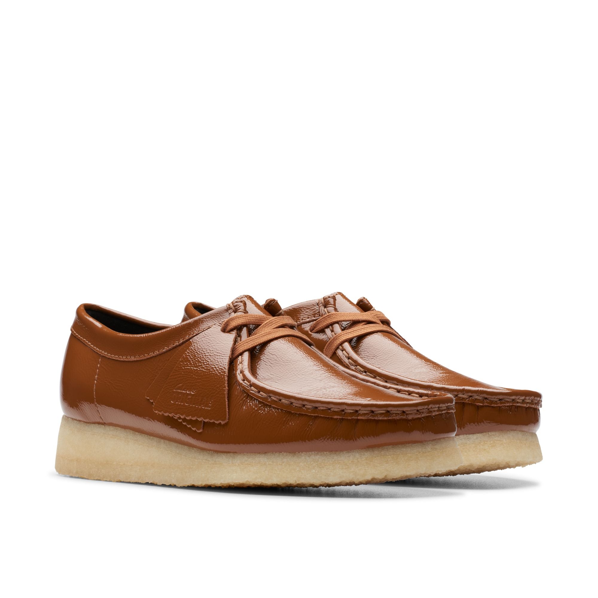 Clarks Originals Wallabee Women's Dusk Brown Pat Casual Shoes
