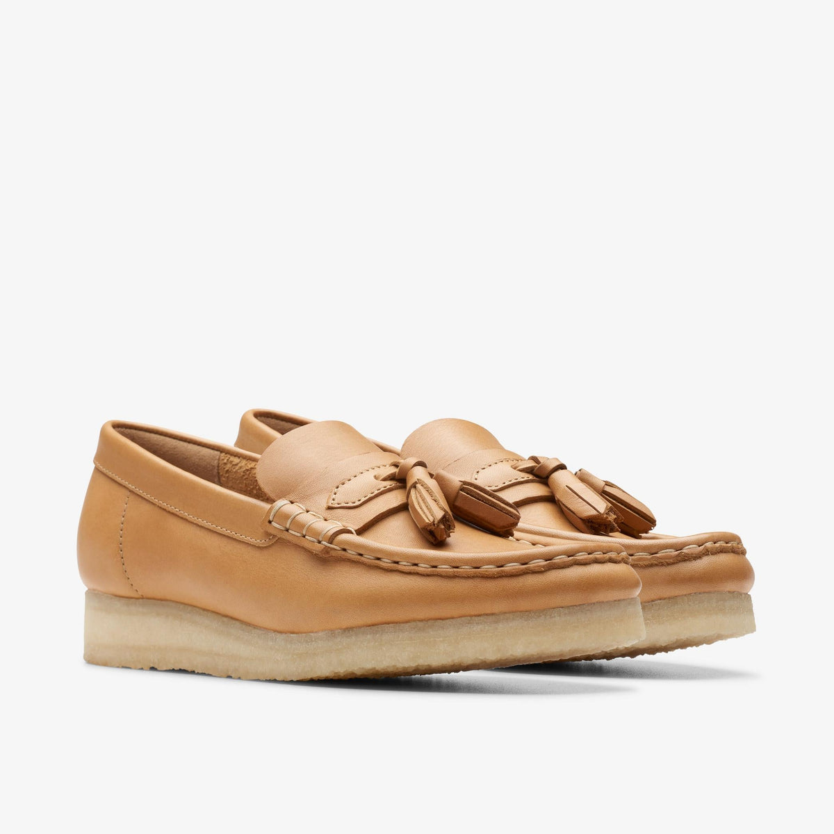 Clarks Originals Wallabee Loafer Women's Mid Tan Leather 26176560 — sole view