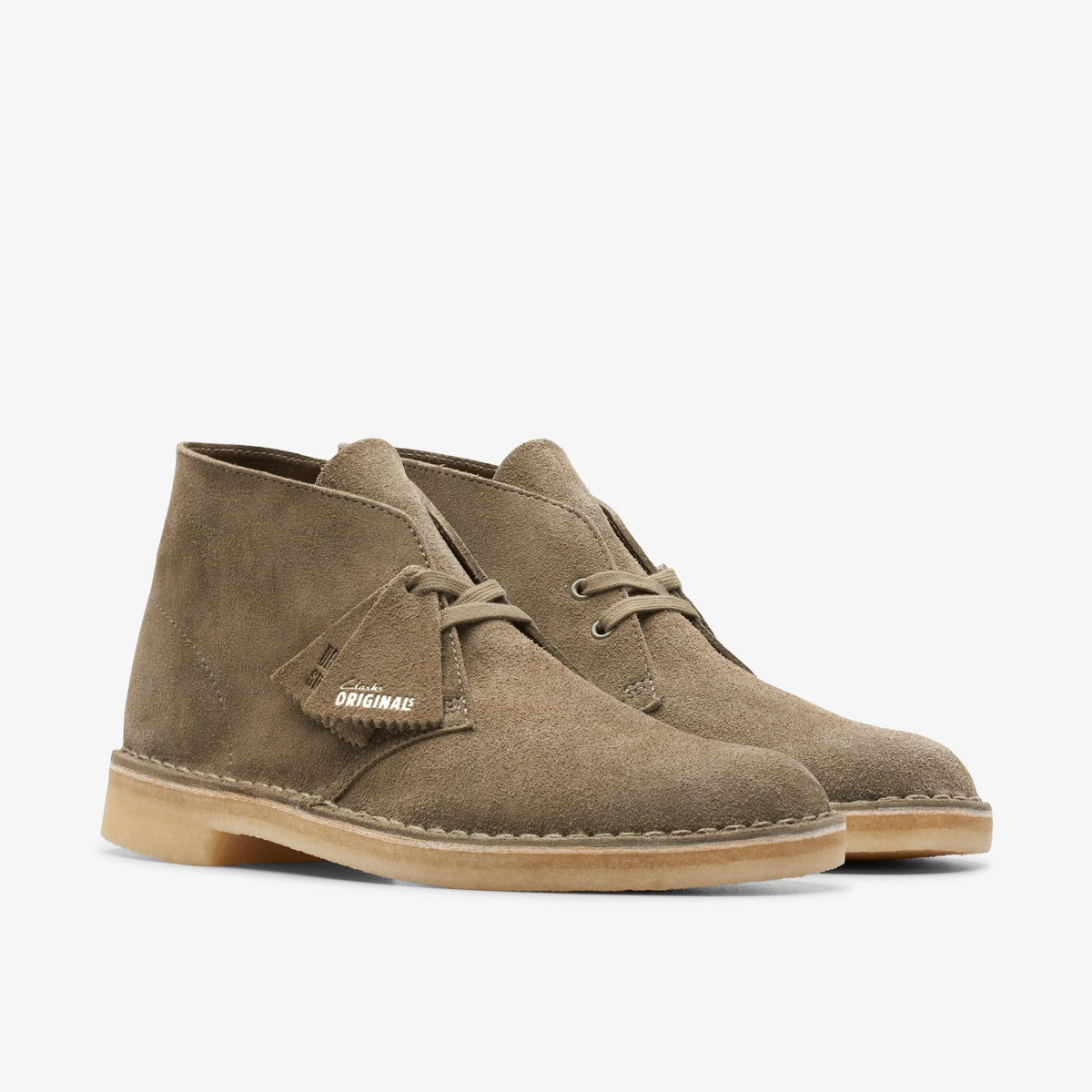 Clarks Originals Desert Boot Men's Pale Khaki Suede 26176626 — sole view