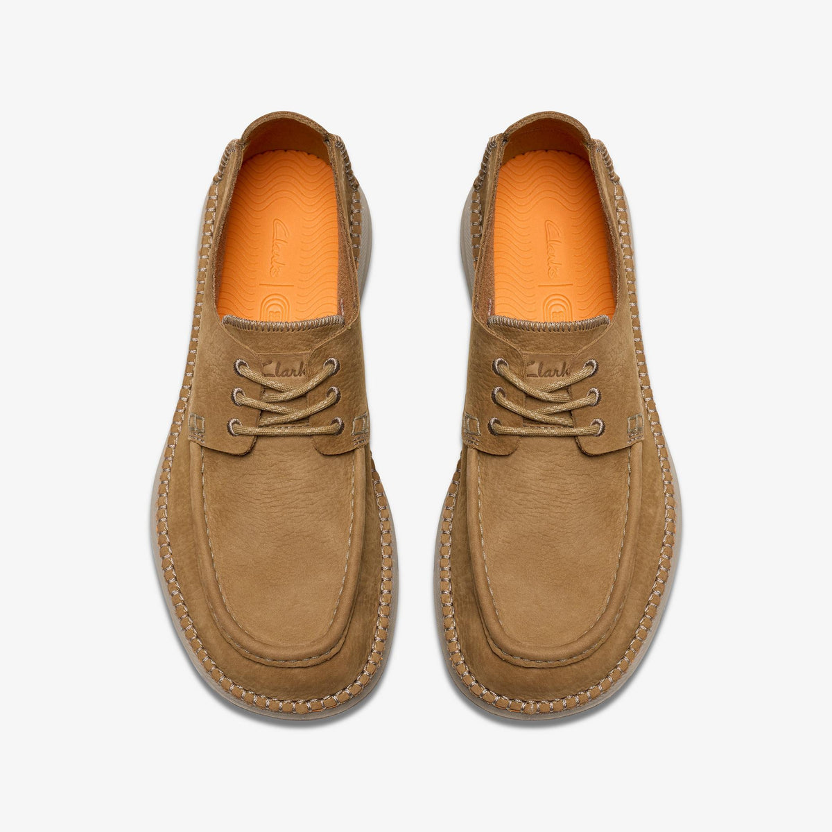 Clarks Gorsky Walk Men's Dark Sand Nubuck 26176875 — top view