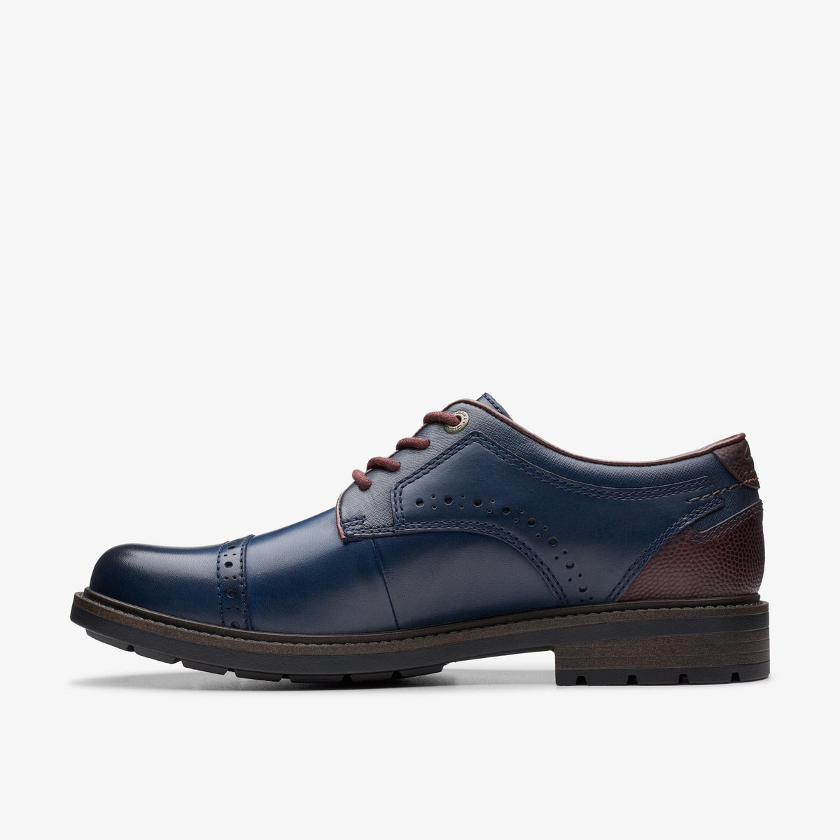 Clarks Un Shire Vibe Men's Navy Combi 26176914 — side view