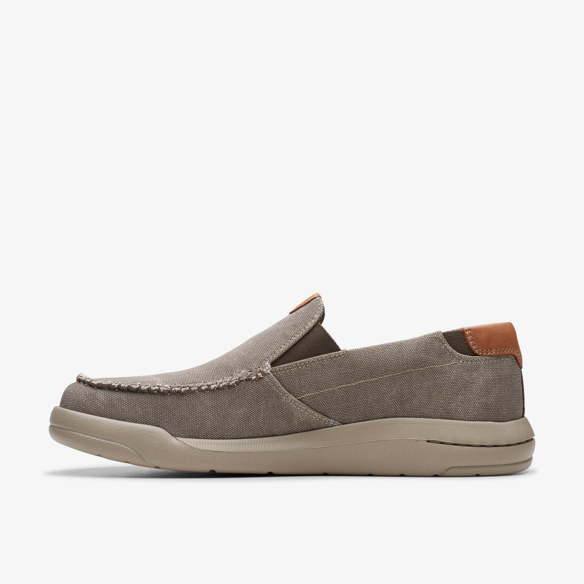 Clarks Driftlite Step Men's Taupe Canvas 26176941 — side view