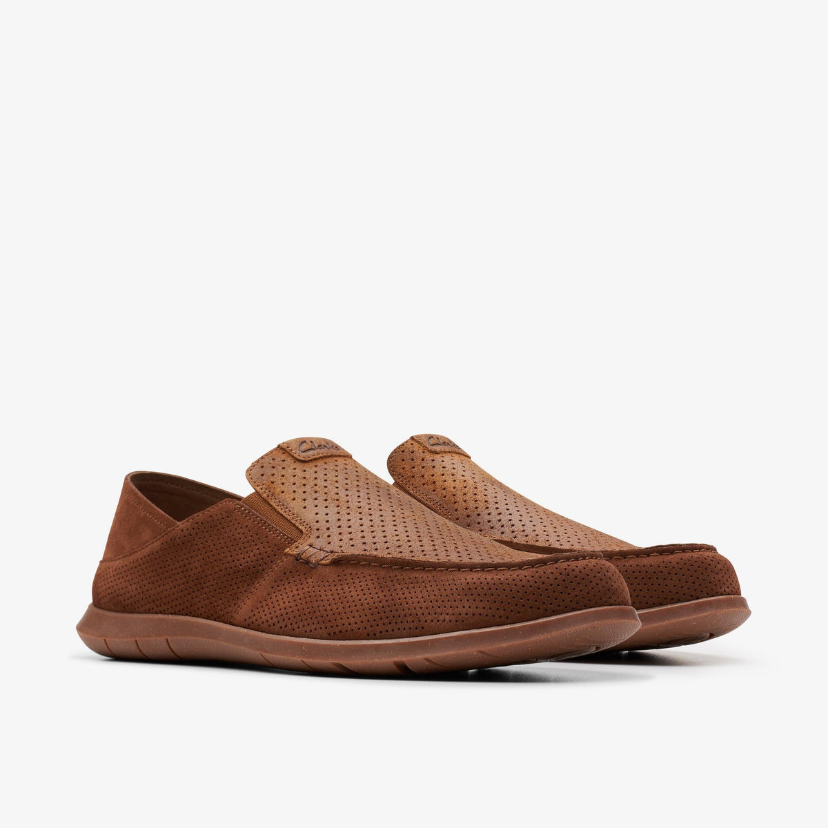 Clarks Flexway Easy Men's Dark Brown Suede 26176946 — sole view