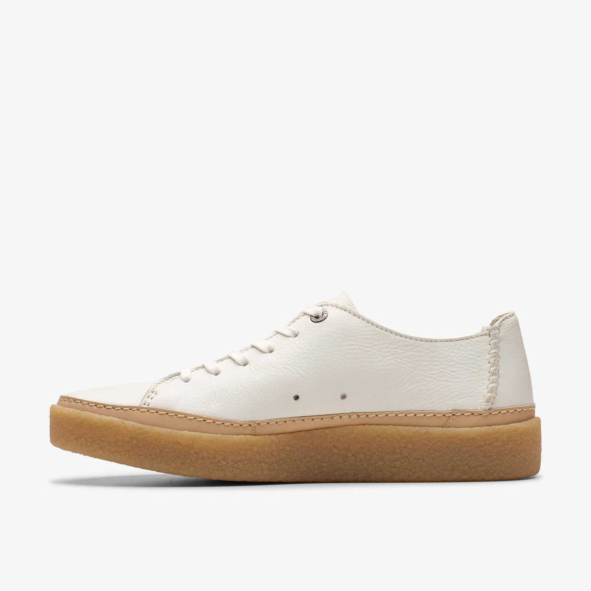 Clarks Oakpark Low Men's White Leather 26176967 — side view