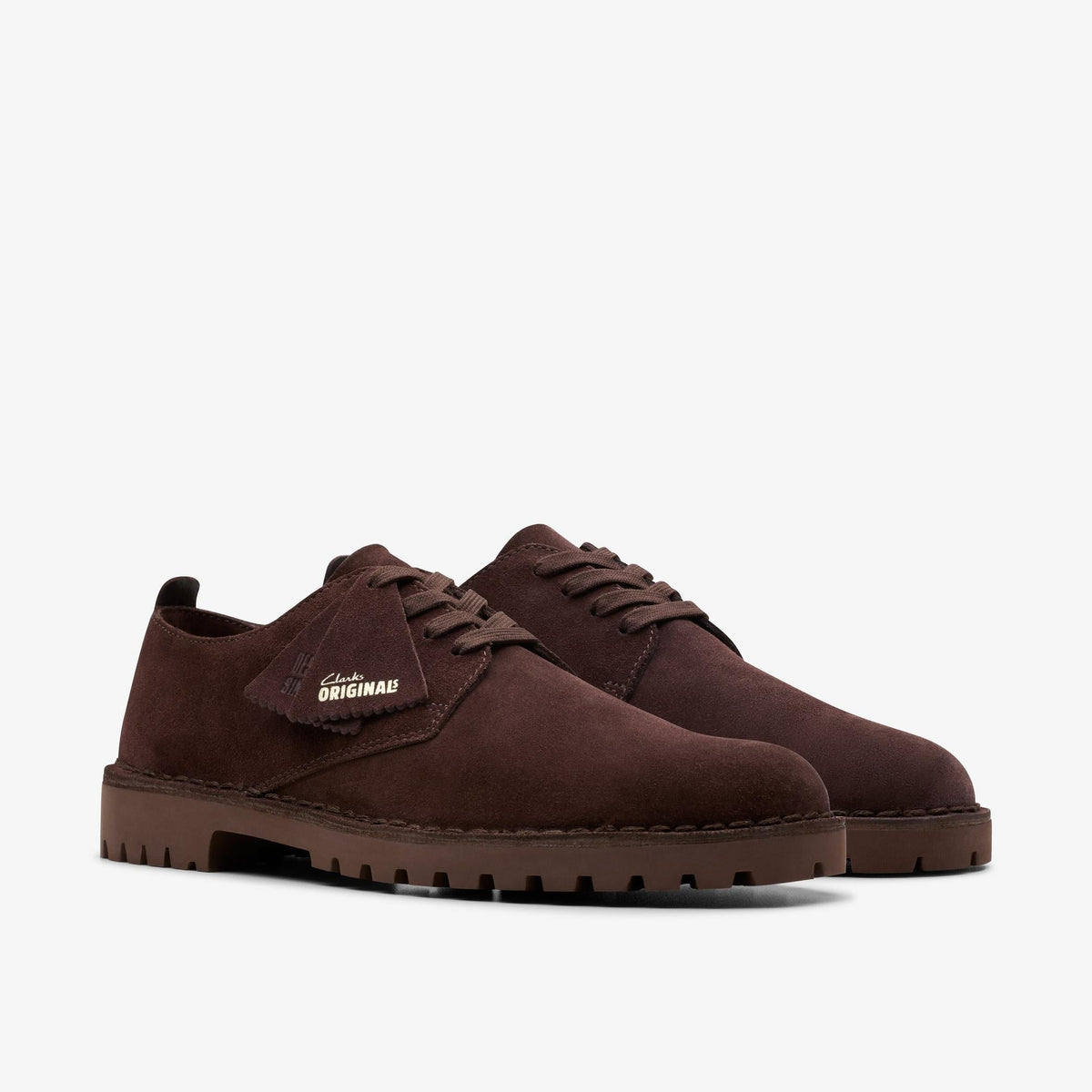 Clarks Originals Desert Rock Lo Men's Deep Brown Suede 26177798 — sole view