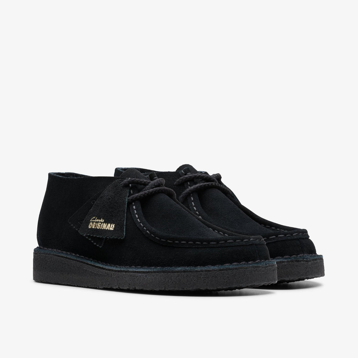 Clarks Originals Desert Nomad Women's Black Suede 26178086 — sole view
