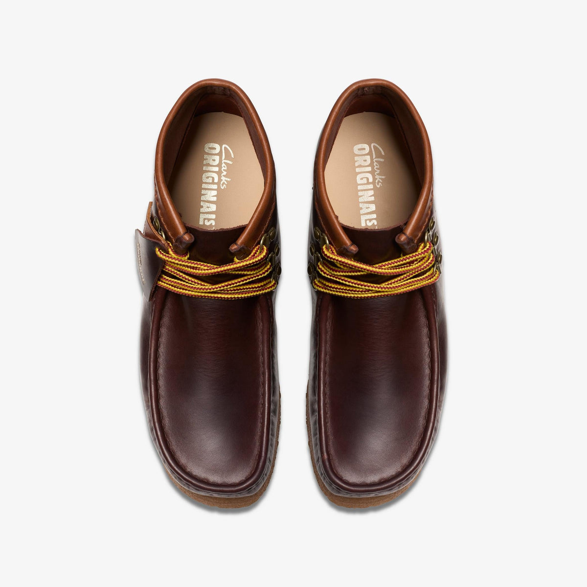 Clarks Originals Wallabee Boot Men's Burgandy 26178095 — top view