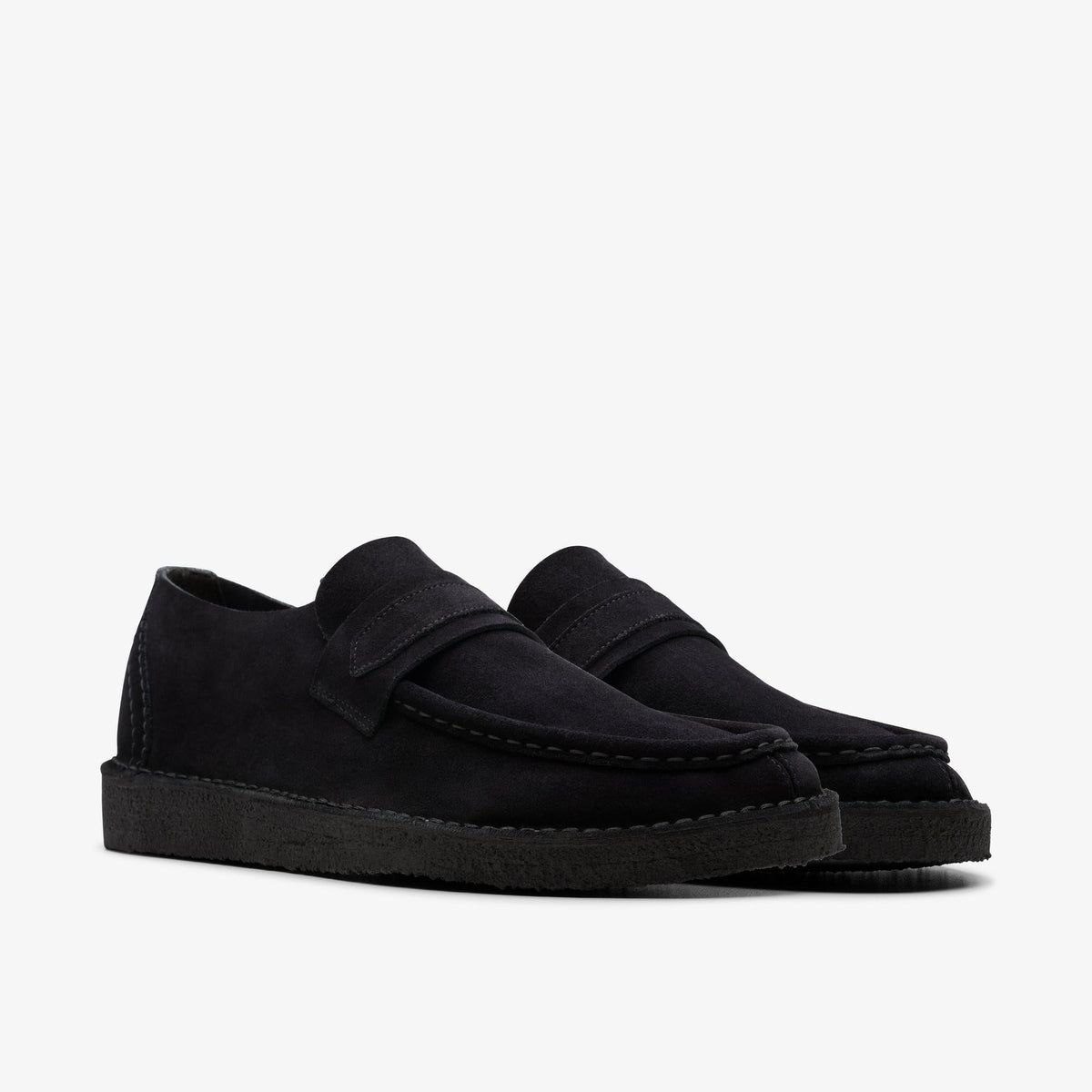 Clarks Originals Nomad Loafer Men's Black Suede 26178111 — sole view