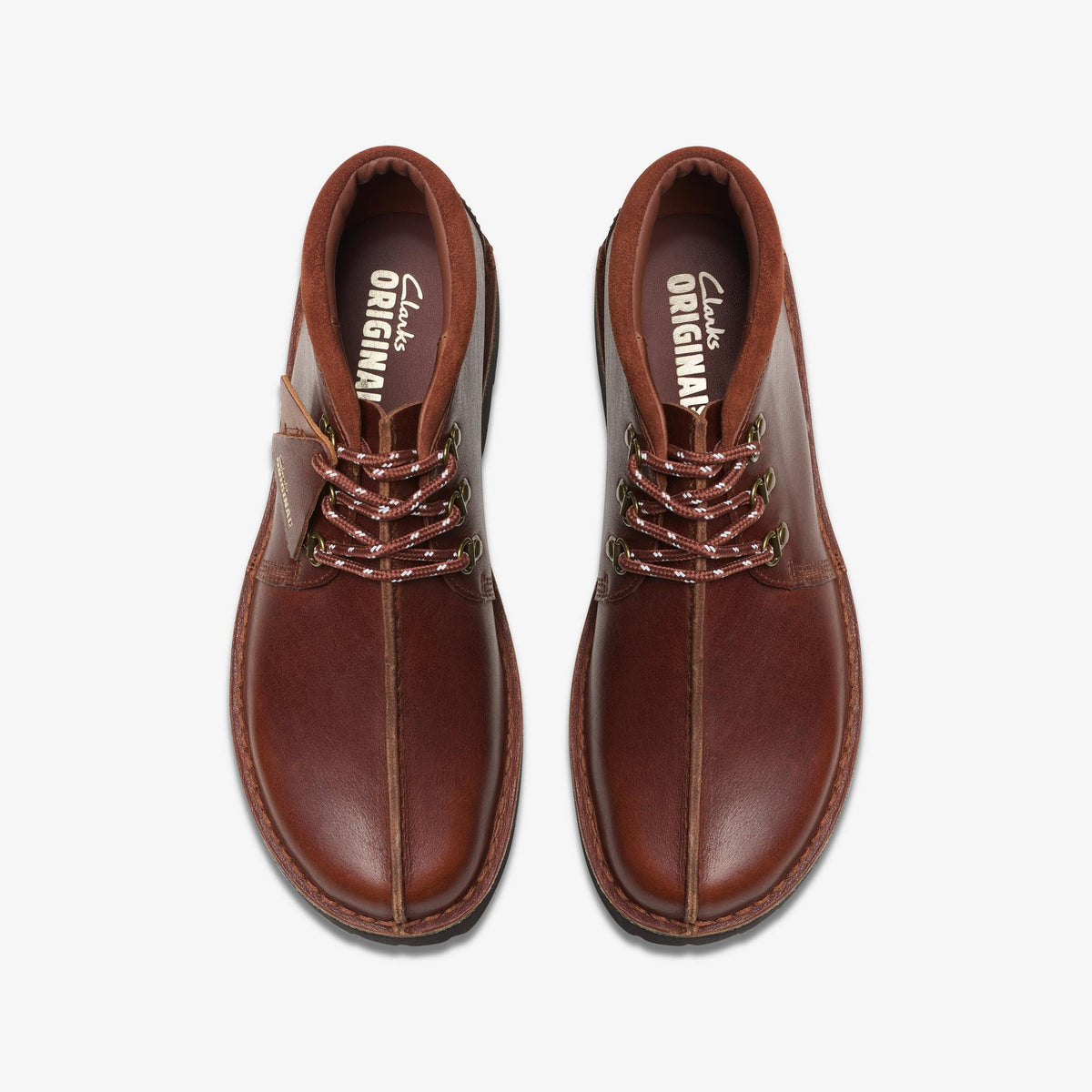 Clarks Originals Trek Hike Men's British Tan Leather 26178195 — top view