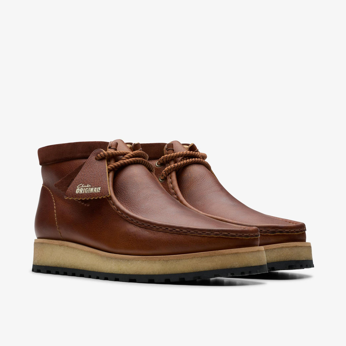 Clarks Originals Wallabee Scout Men's Dark Tan Leather 26178204 — sole view