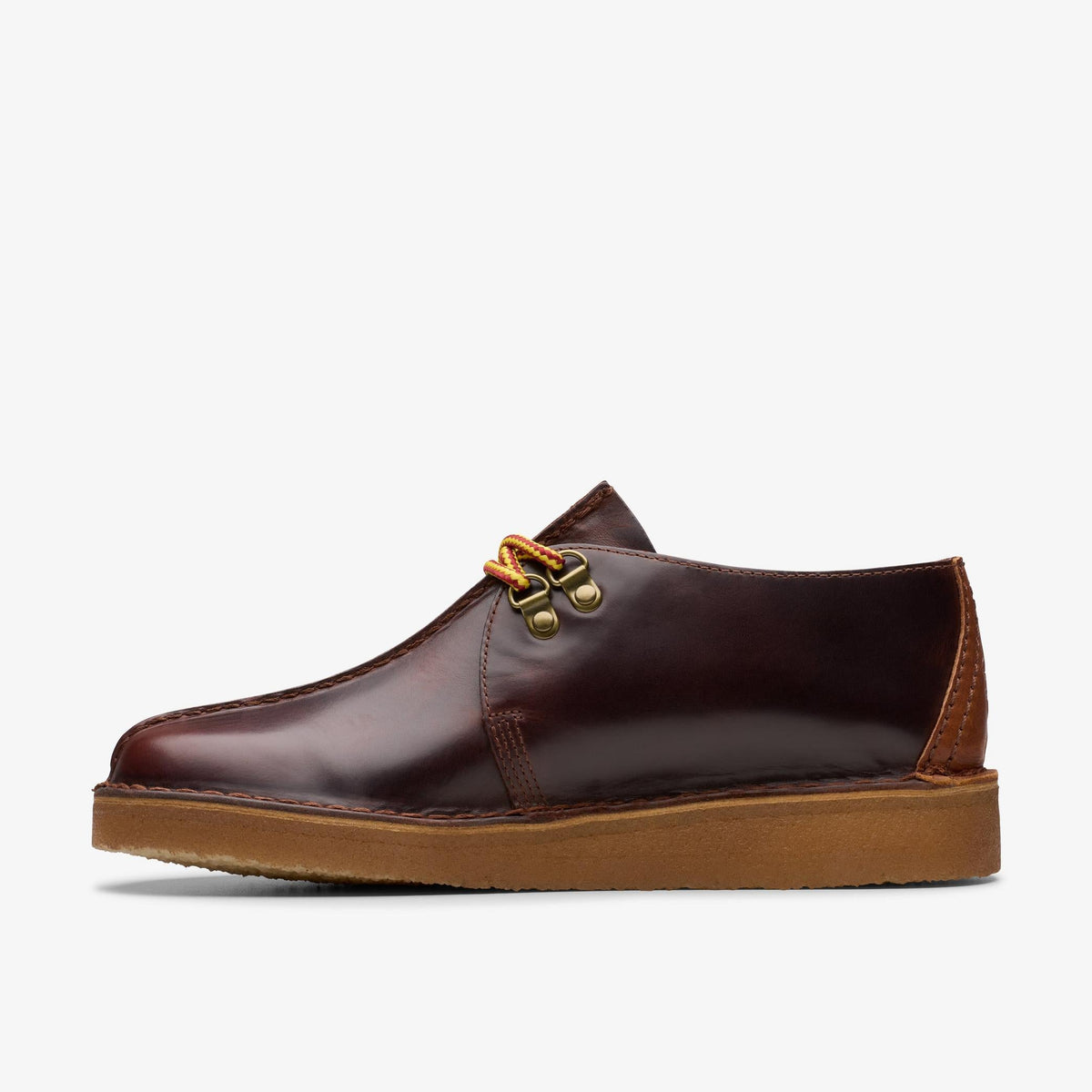Clarks Originals Desert Trek Hiker Men's Burgundy Leather 26178208 — side view