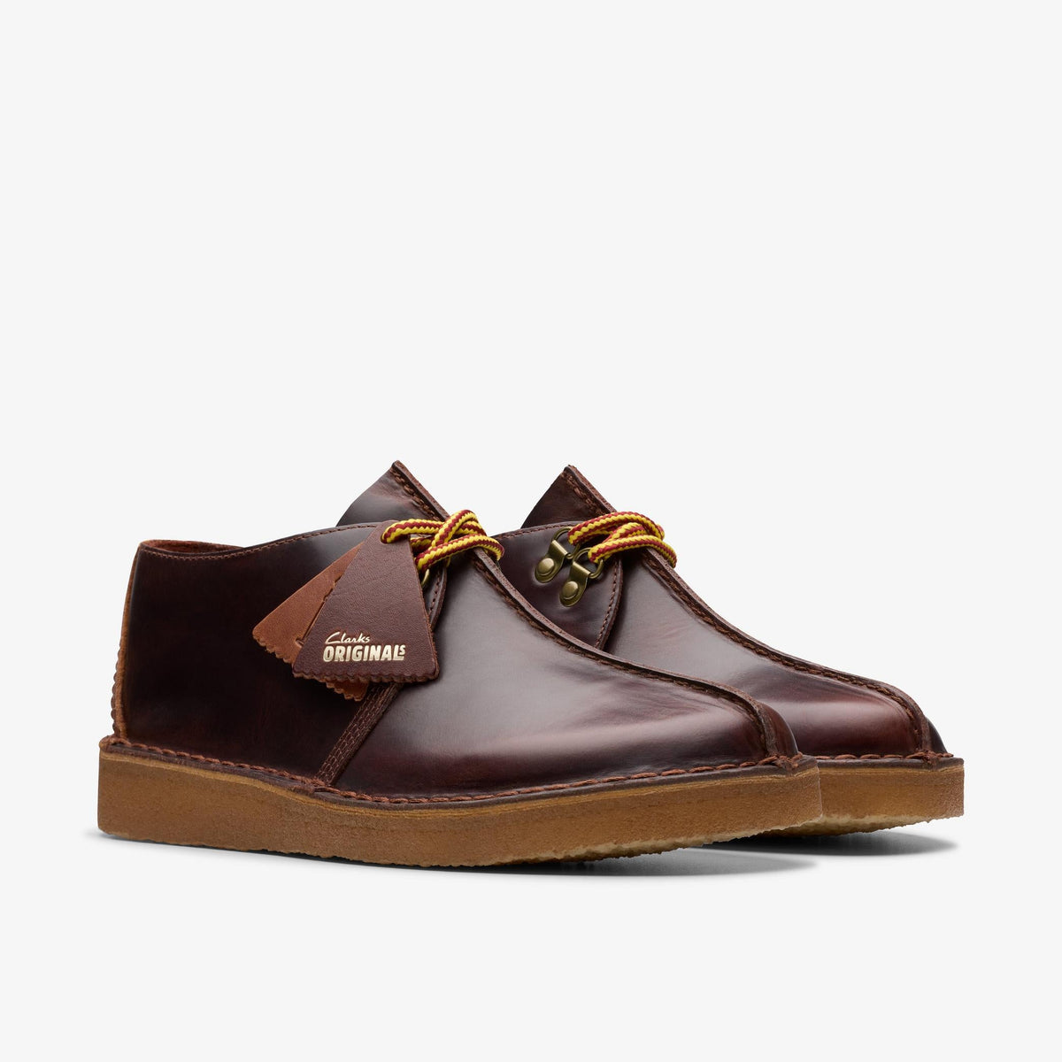 Clarks Originals Desert Trek Hiker Men's Burgundy Leather 26178208 — sole view