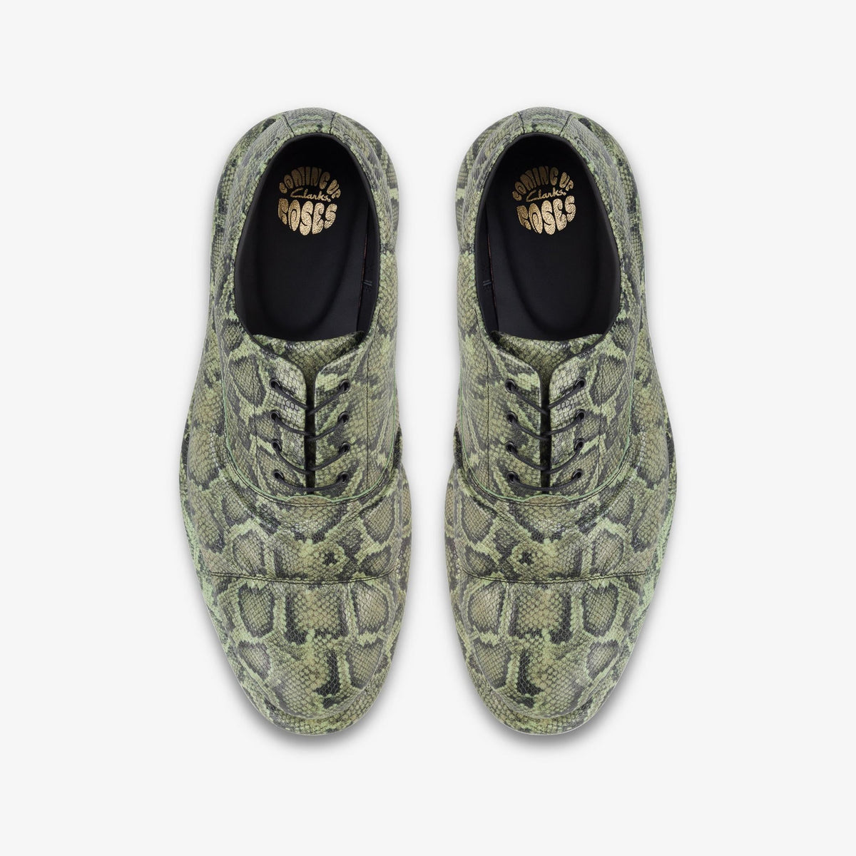 Clarks Originals x Martine Rose Oxford 1 Men's Green Snake 26178369 — top view