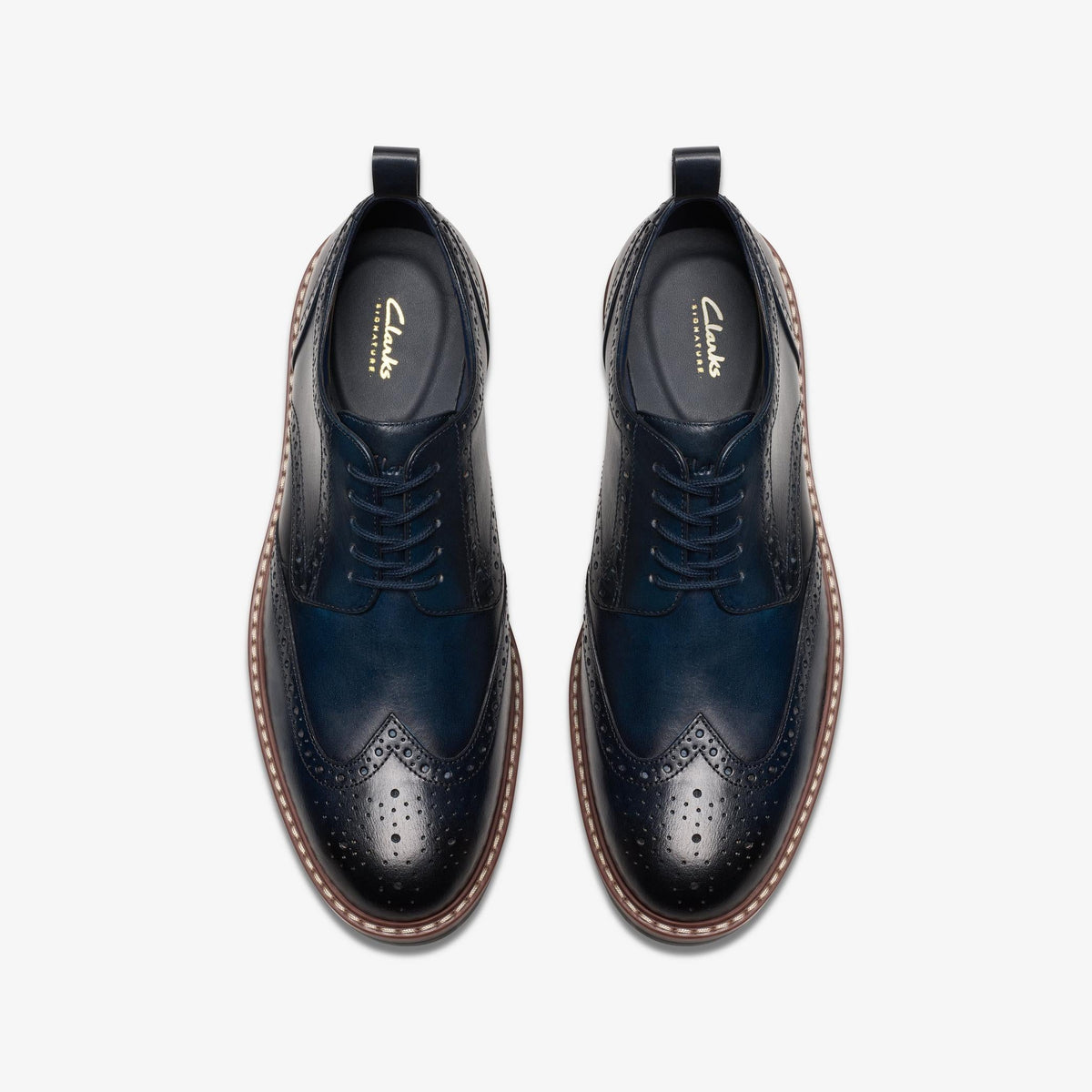 Clarks Aldwin Limit Men's Navy Leather 26178471 — top view