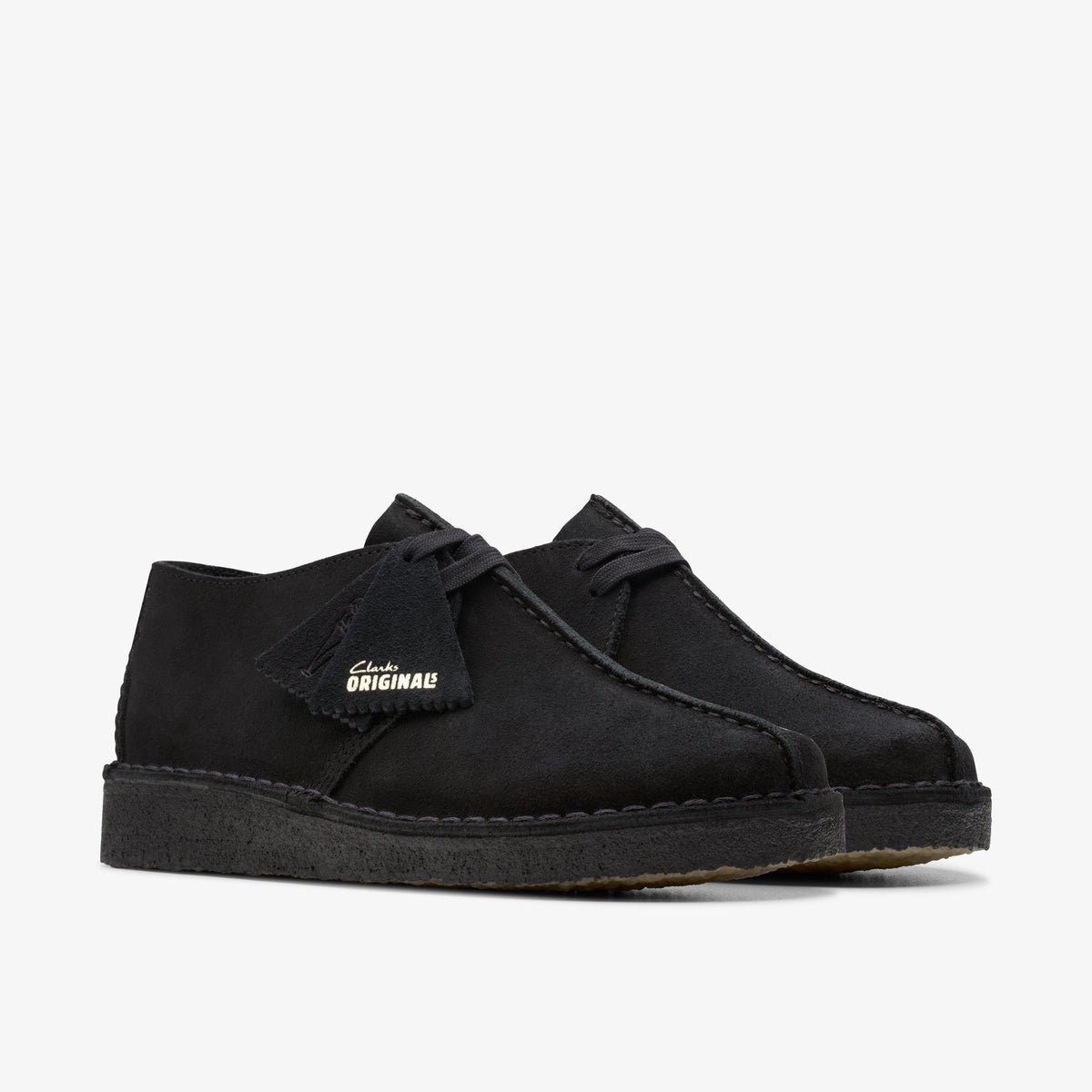 Clarks Originals Desert Trek 'Black Suede' Men's Black Suede 26178476 — sole view