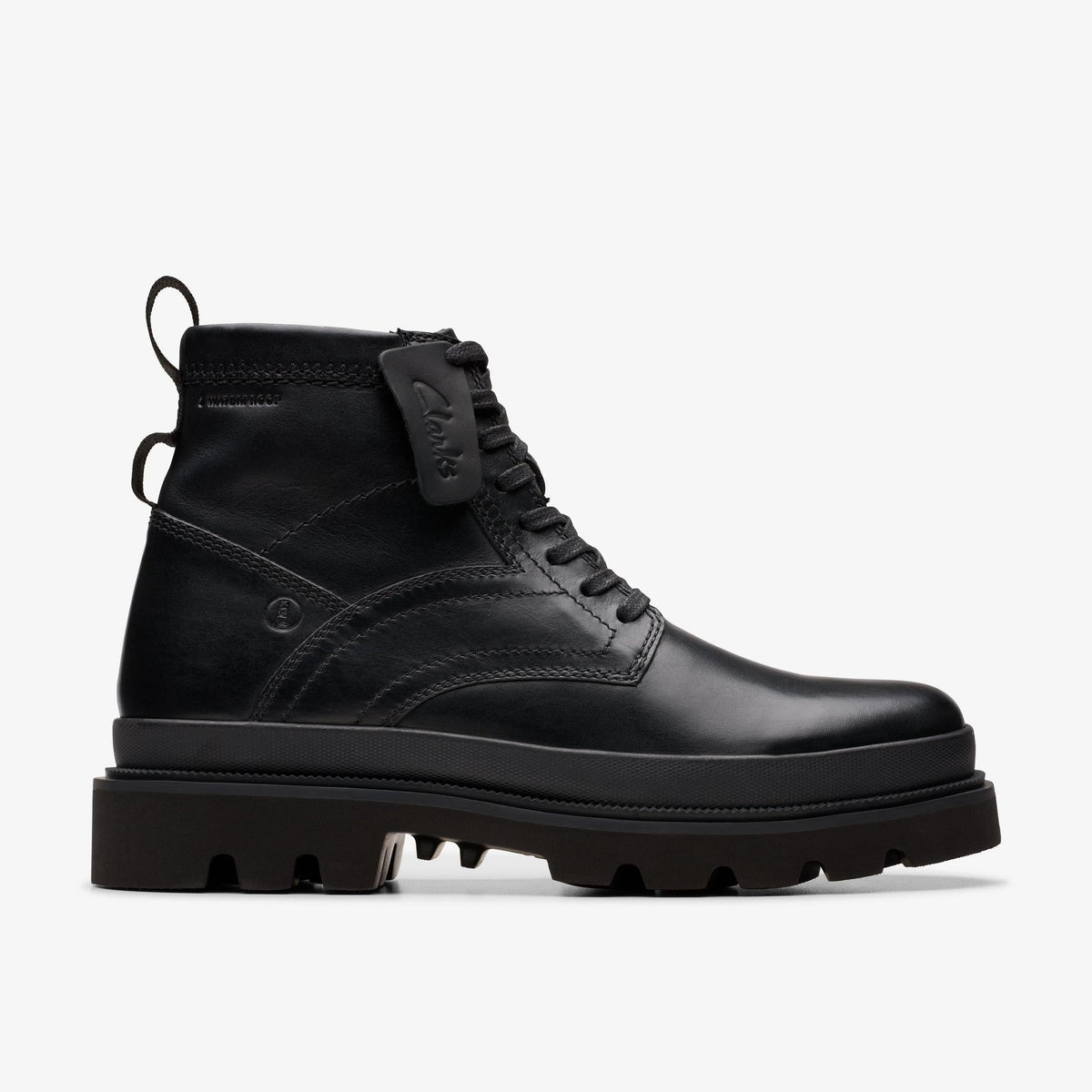 Clarks Badell Hi WP Men's Black With Lined Leather 26178485