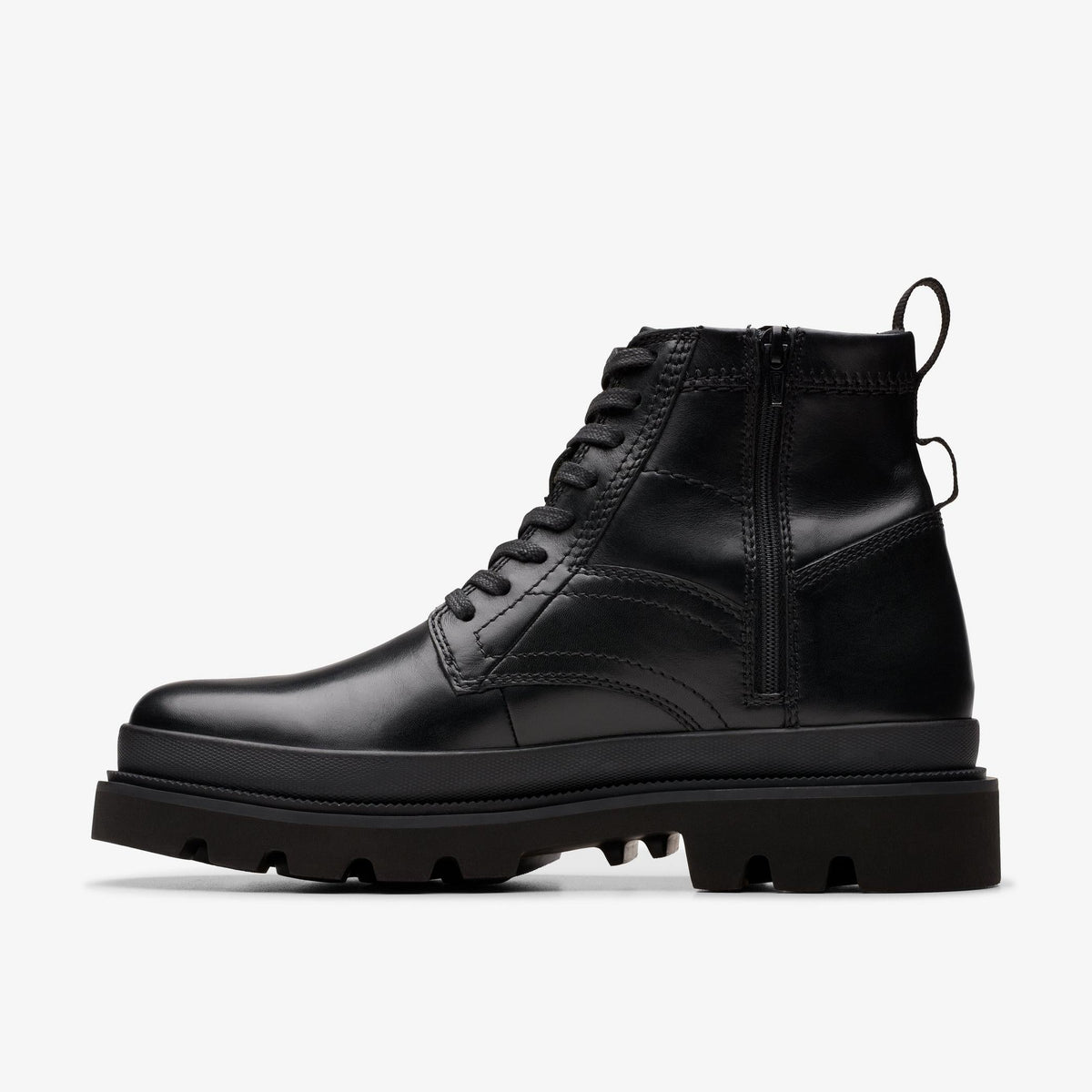 Clarks Badell Hi WP Men's Black With Lined Leather 26178485 — side view