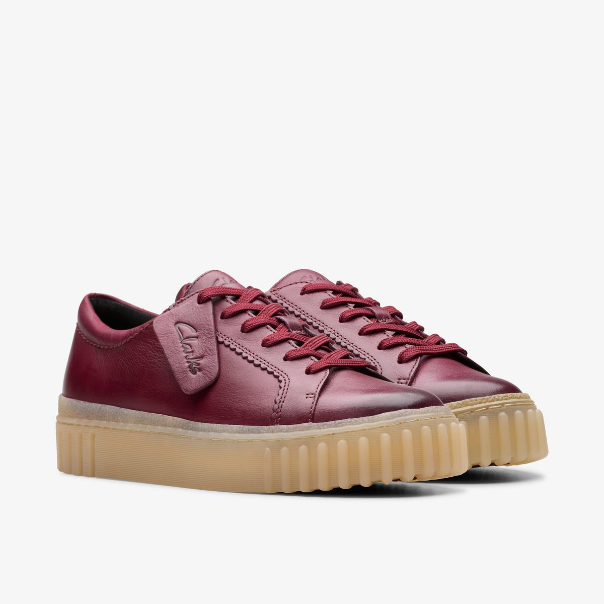 Clarks Mayhill Walk Women's Burgundy Leather 26178853 — sole view