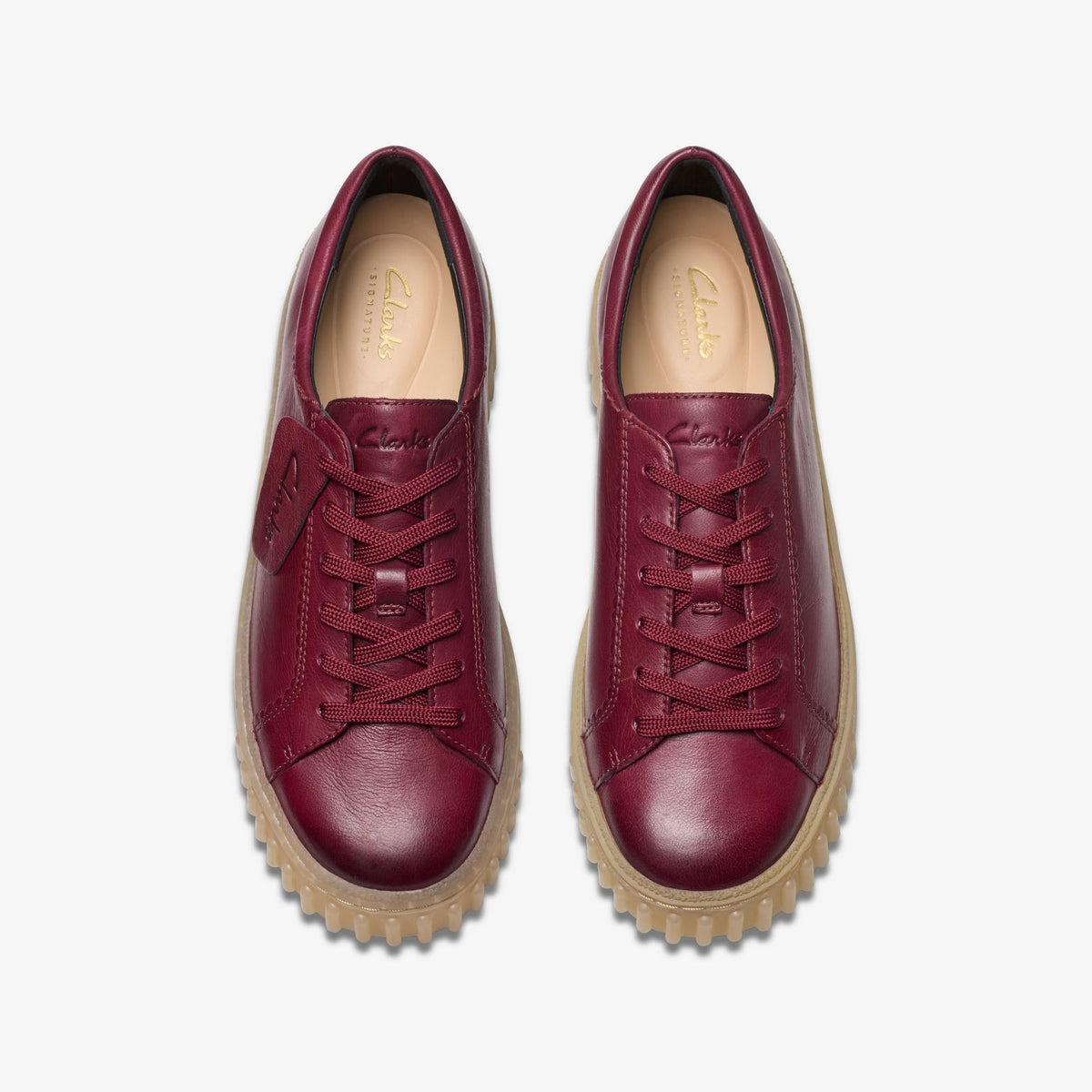 Clarks Mayhill Walk Women's Burgundy Leather 26178853 — top view