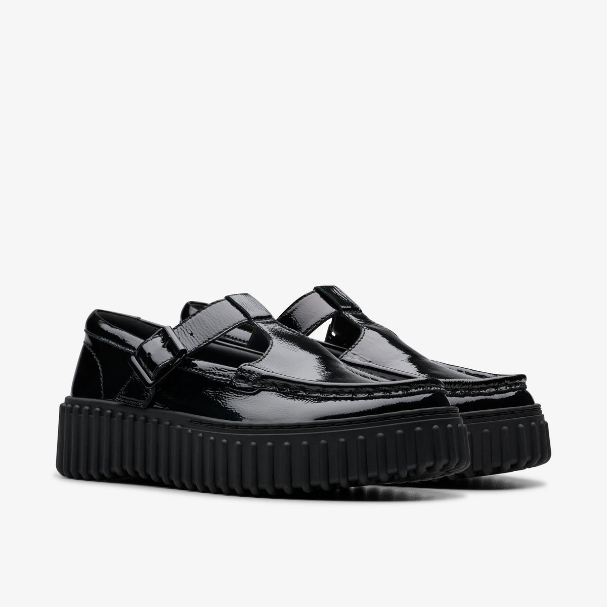Clarks Torhill Bar Women's Black Patent 26179103 — sole view