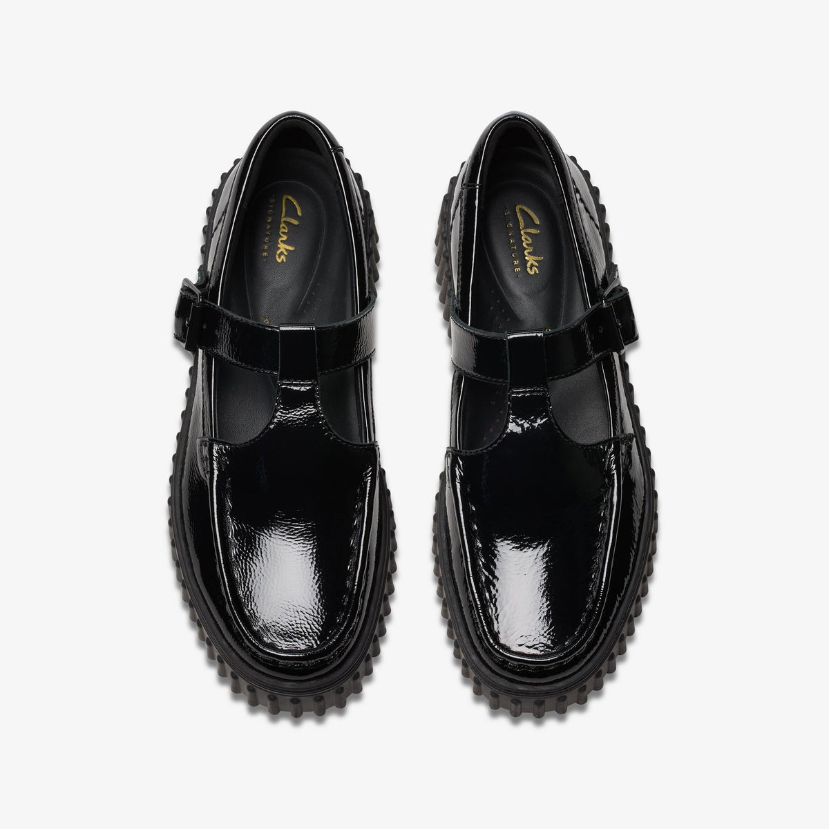 Clarks Torhill Bar Women's Black Patent 26179103 — top view