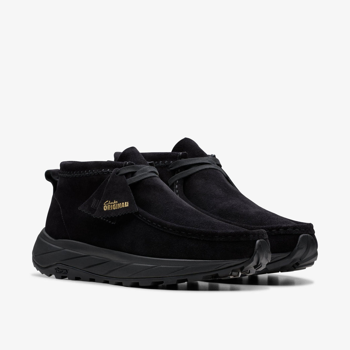 Clarks Originals Wallabee Eden Men's Black Suede 26179150 — sole view