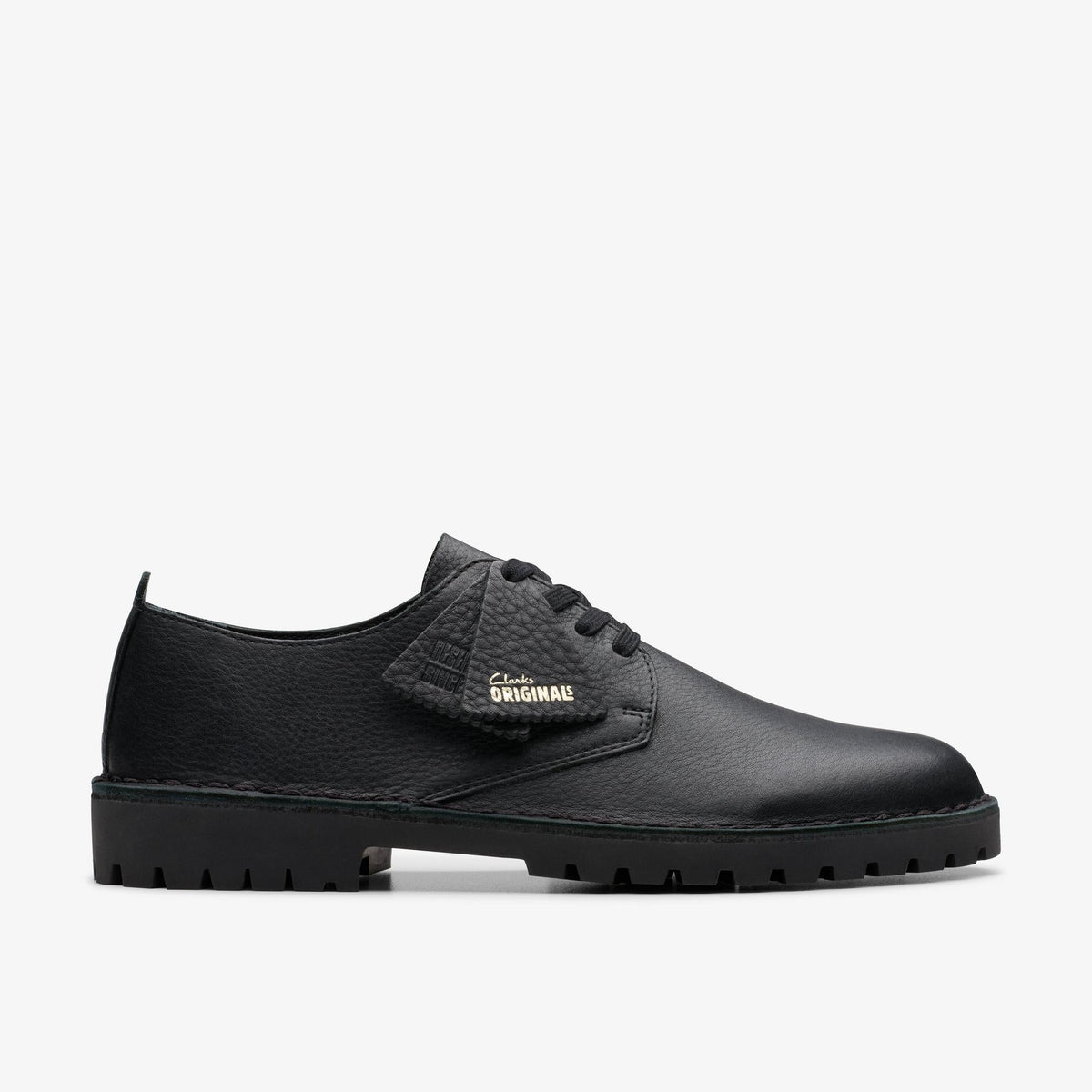 Clarks Originals Desert Rock Lo Men's Black Leather 26179178
