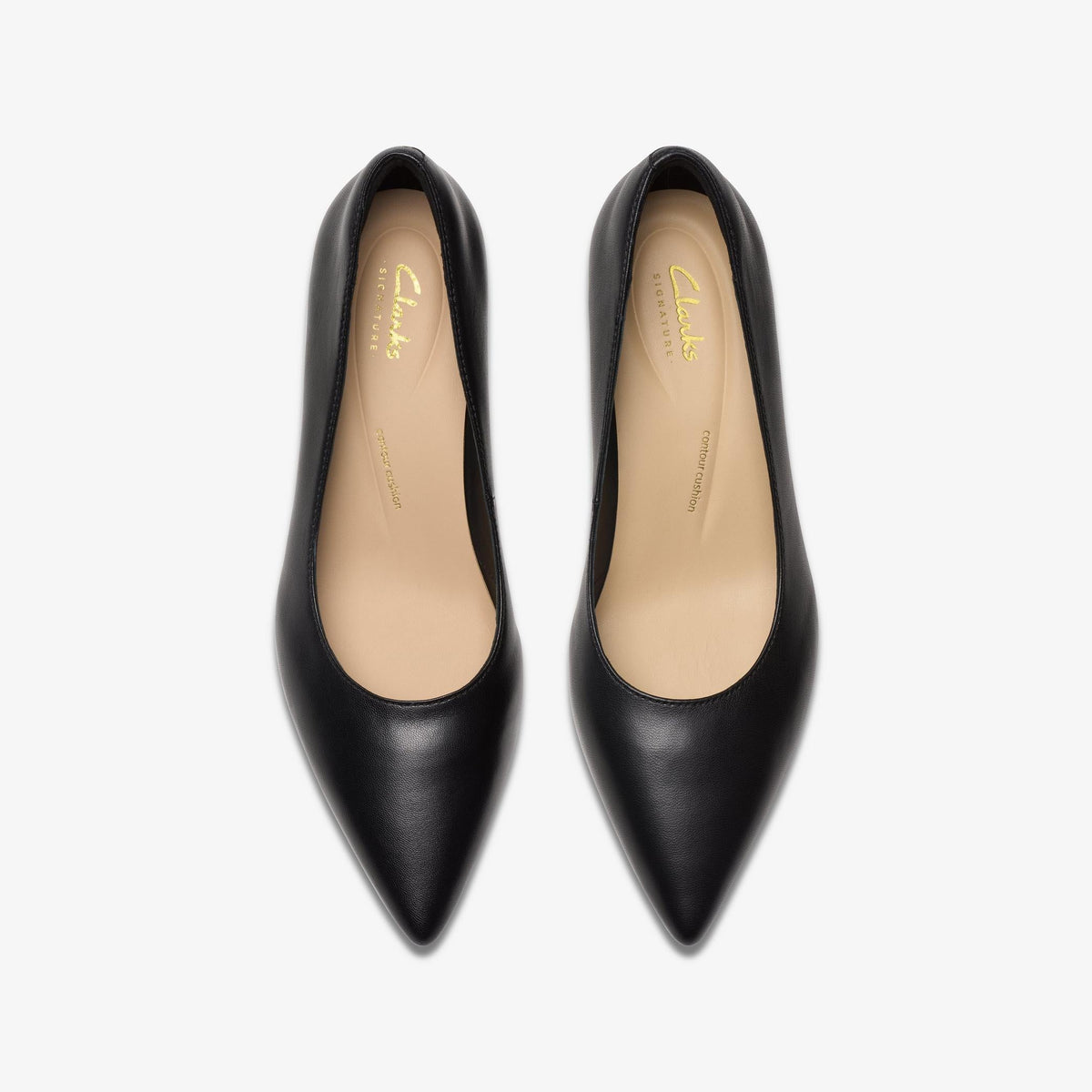 Clarks Adela Court Women's Black Leather 26179296 — top view