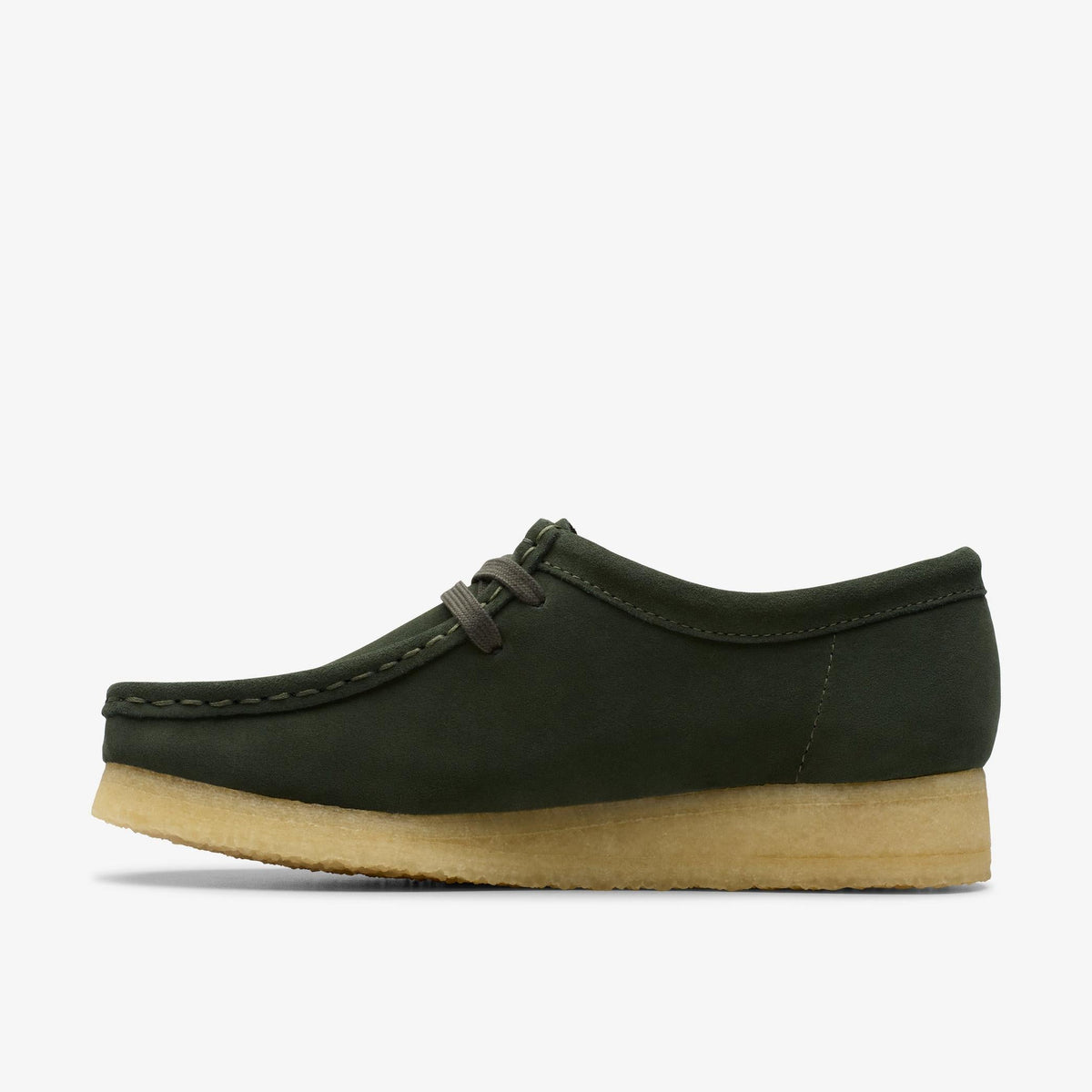 Clarks Originals Wallabee Women's Forest Green Suede 26179318 — side view
